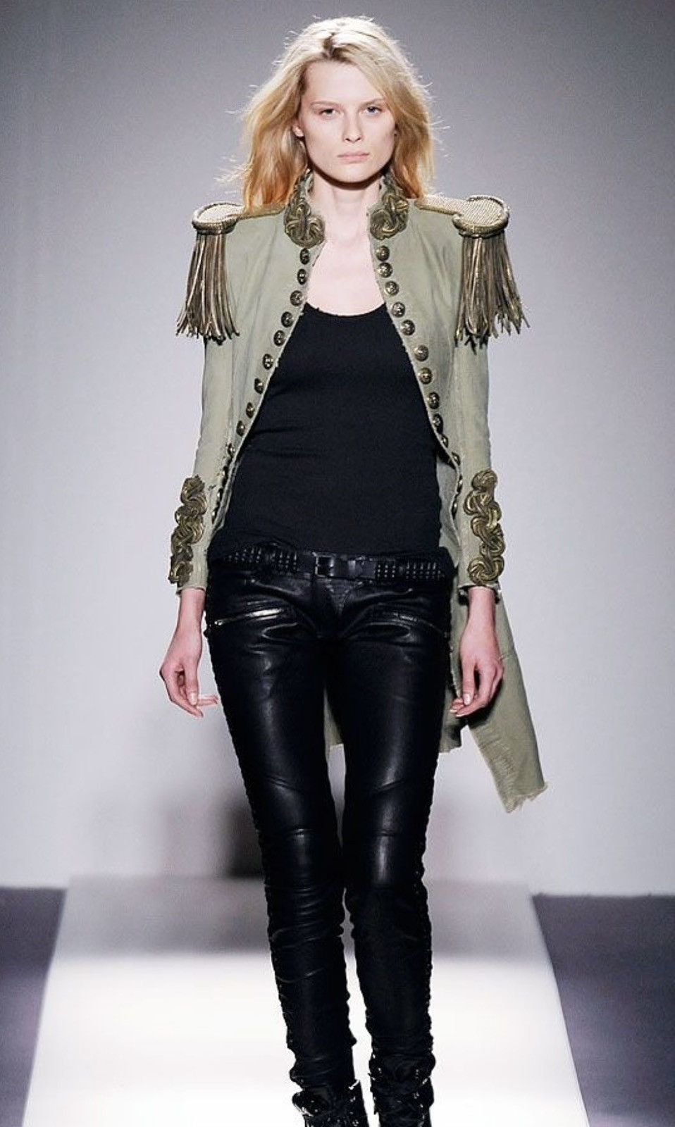 Balmain Balmain SS10 Decarnin Chain Straps Military Coat Size US S / EU 44-46 / 1 - 3 Thumbnail