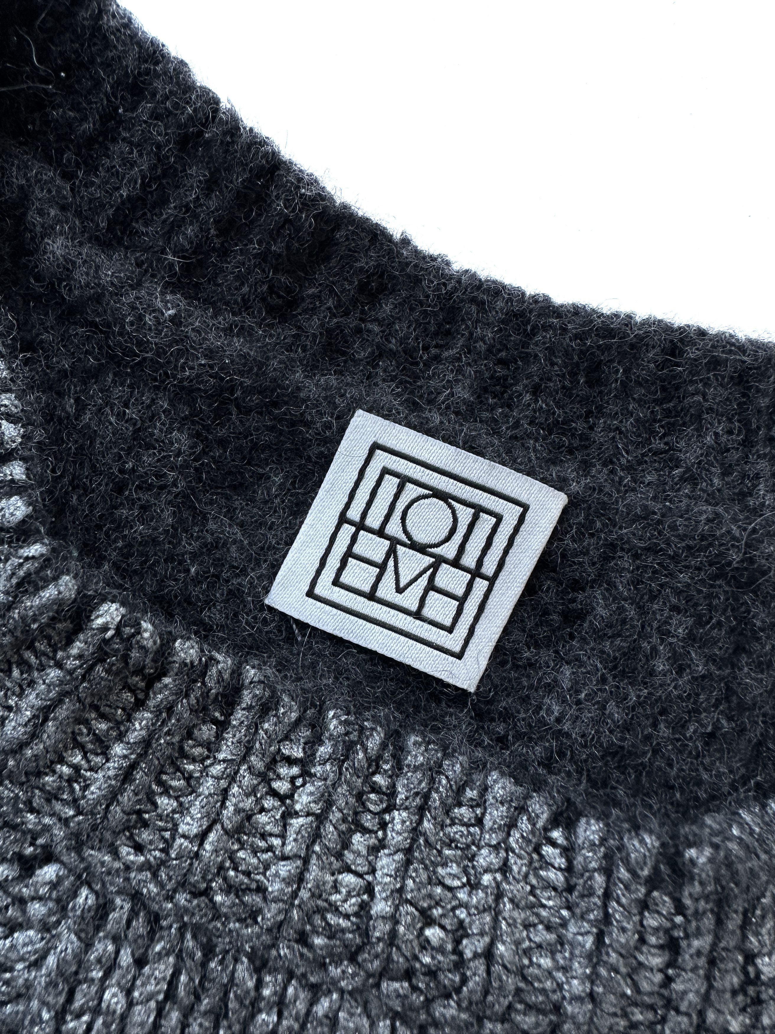 Toteme TOTEME silver oversized wool cable knit sweater Size XS / US 0-2 / IT 36-38 - 6 Thumbnail