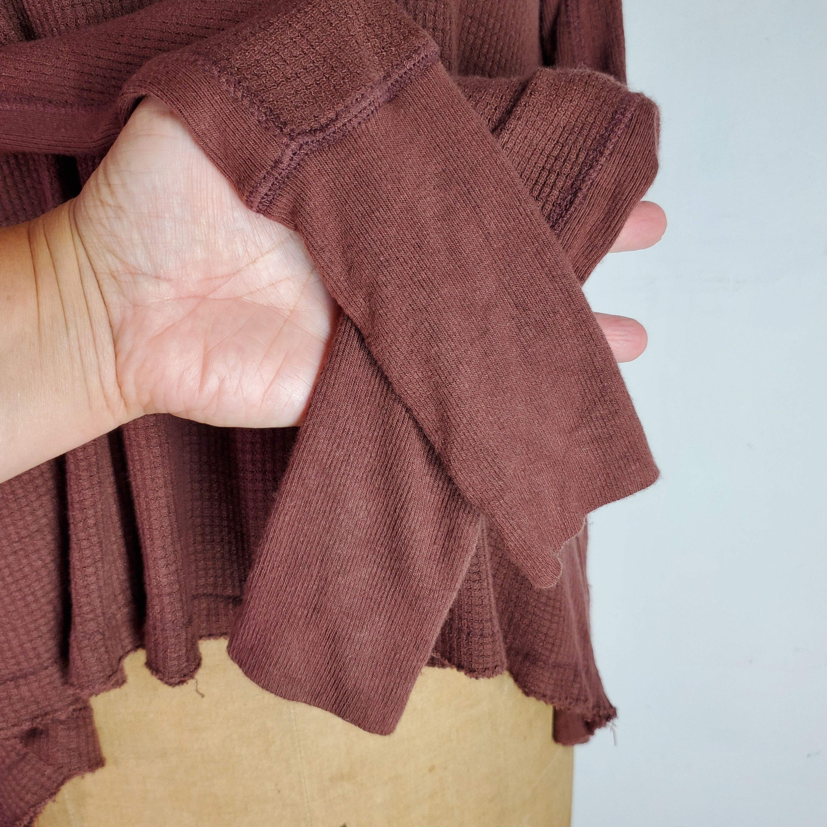 Free People We The Free Size XS-M Thermal Flounce Top Long Sleeve Brown Size S / US 4 / IT 40 - 7 Thumbnail