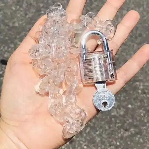 Other Acrylic Chain Lock Pendant Necklace Size ONE SIZE - 3 Thumbnail