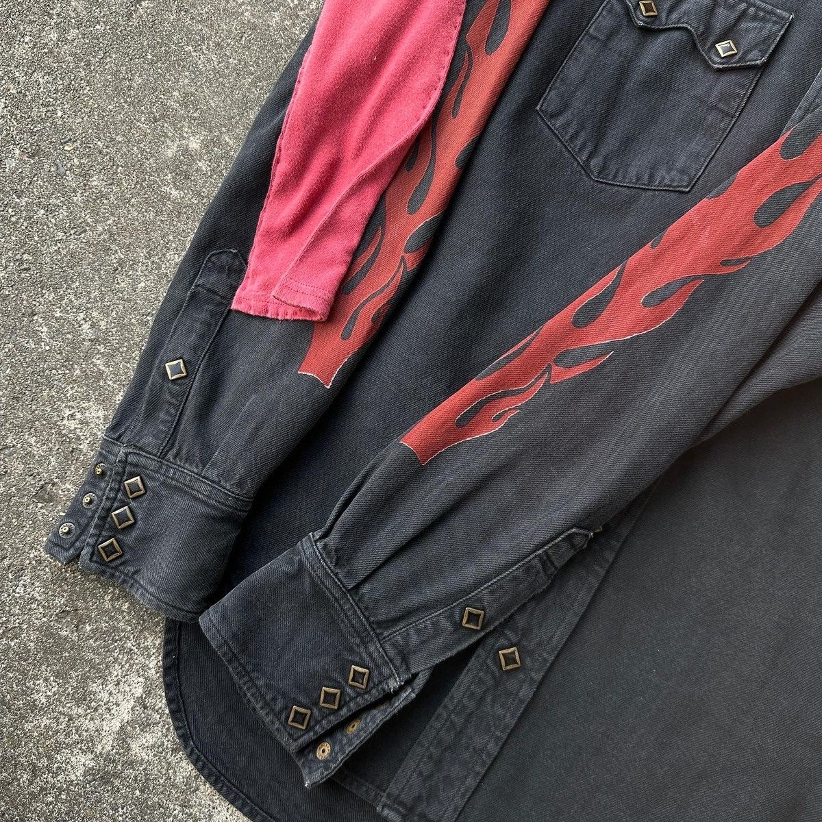 Hysteric Glamour × Kapital × Kapital Kountry Kapital x Hys American flag long sleeve western flames shirt Size US L / EU 52-54 / 3 - 7 Thumbnail