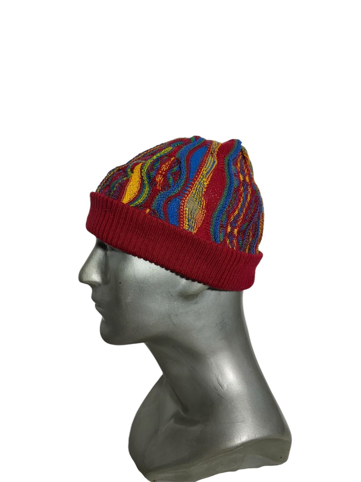 Handmade Purely Australian Coogi Style Multicolour Beanie Hats Size ONE SIZE - 1 Thumbnail