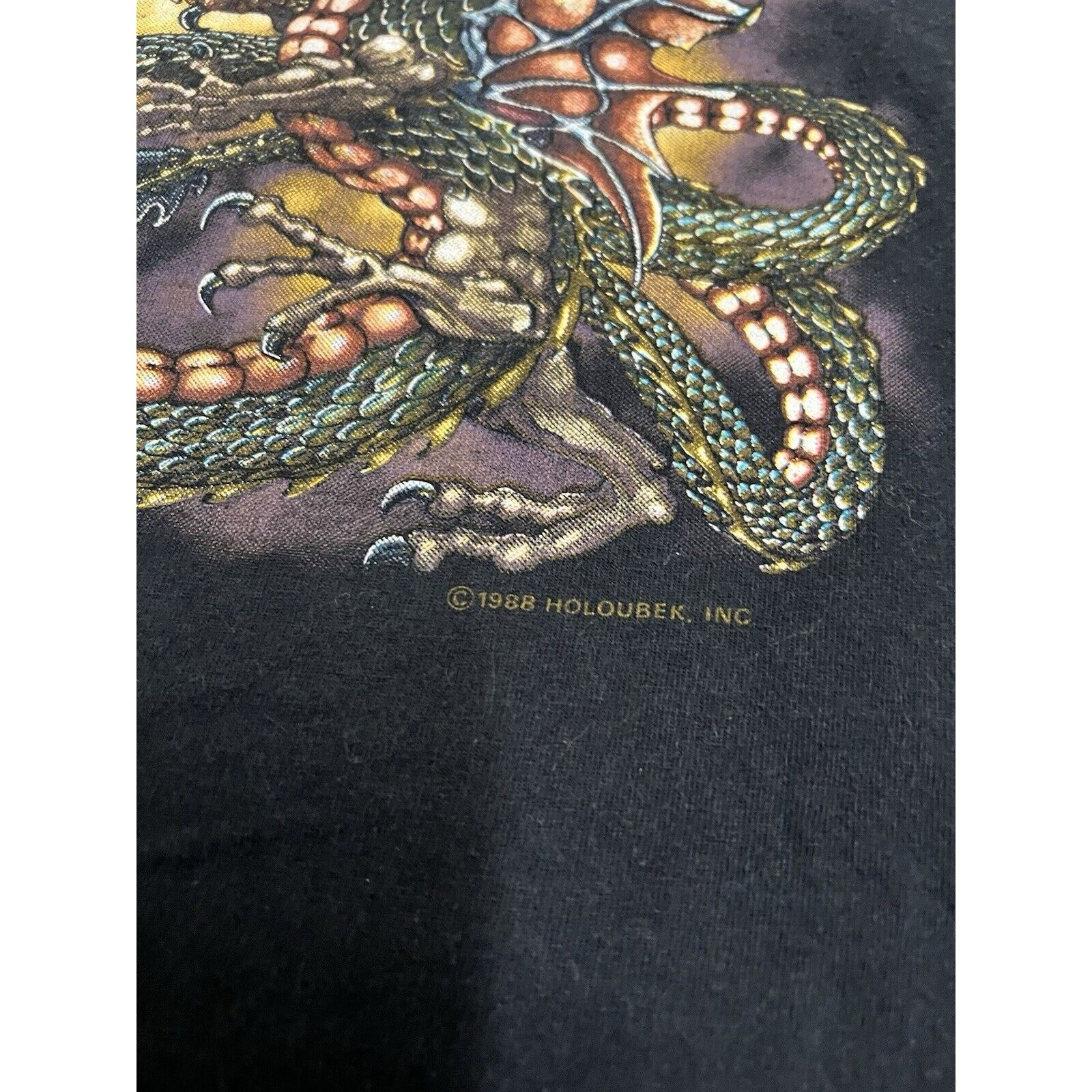 Harley Davidson × Vintage Vintage 1988 80s Harley-Davidson Eagle Snake Battle Shirt Size US L / EU 52-54 / 3 - 3 Thumbnail