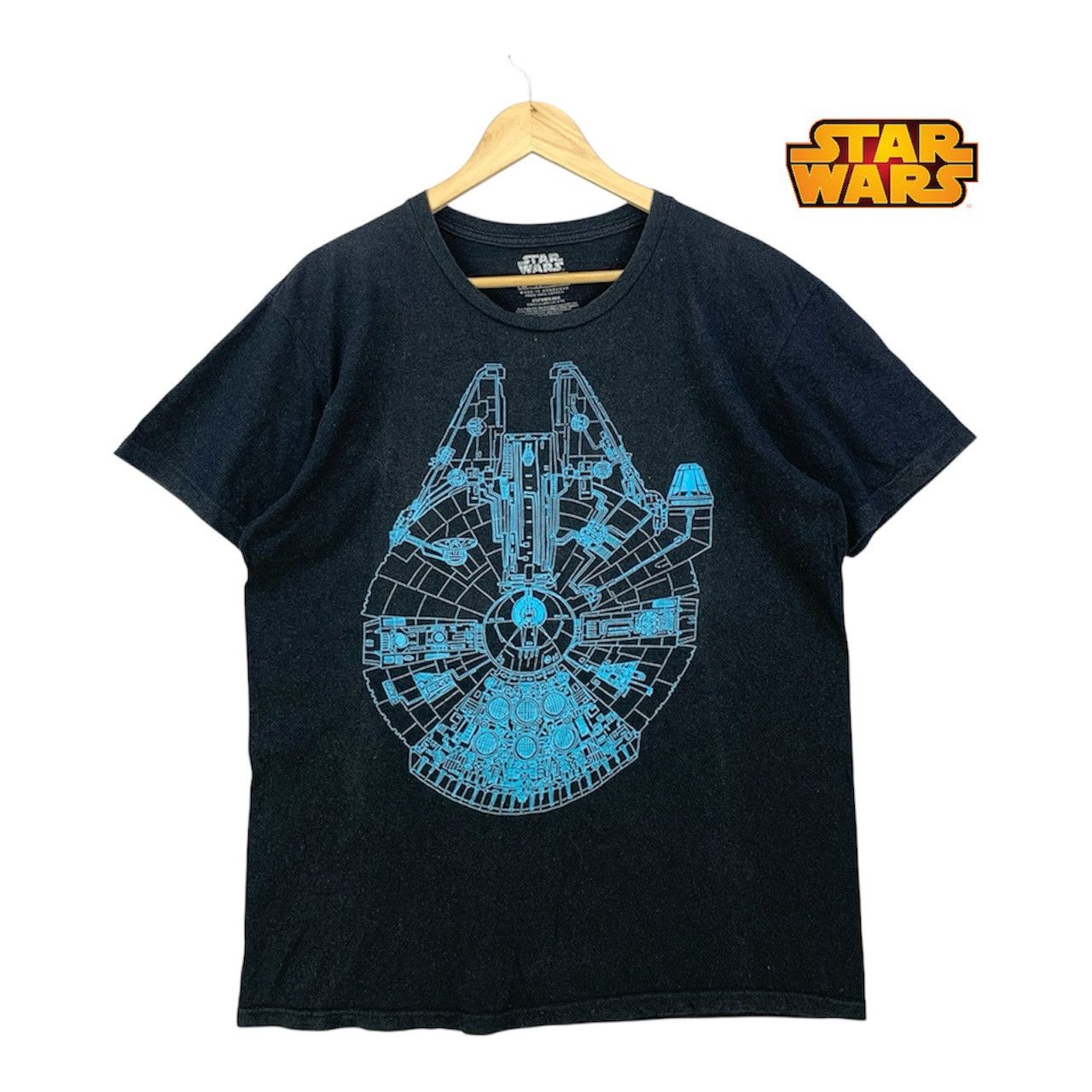 Star Wars Y2K Star Wars Millenium Falcon Blueprint Tshirt Size US L / EU 52-54 / 3 - 1 Thumbnail