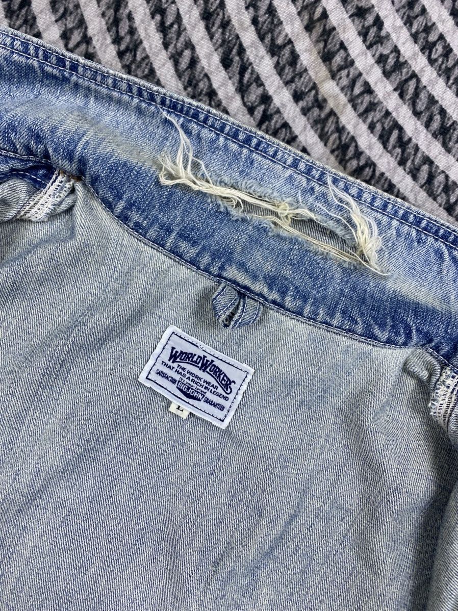 Big John 🔥70s Vintage Big John Chore Denim Jacket Size US L / EU 52-54 / 3 - 10 Thumbnail