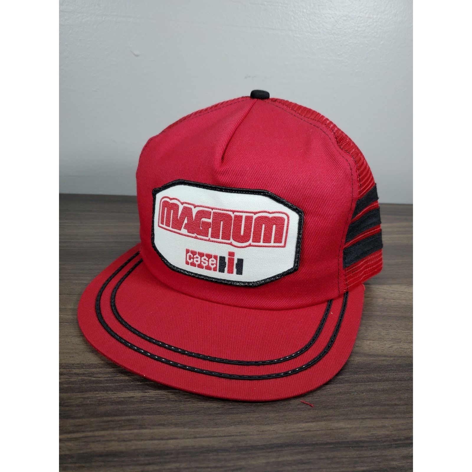 Vintage K-Products Case IH Magnum 3 Stripe Trucker Hat Snapback Cap Size ONE SIZE - 1 Thumbnail