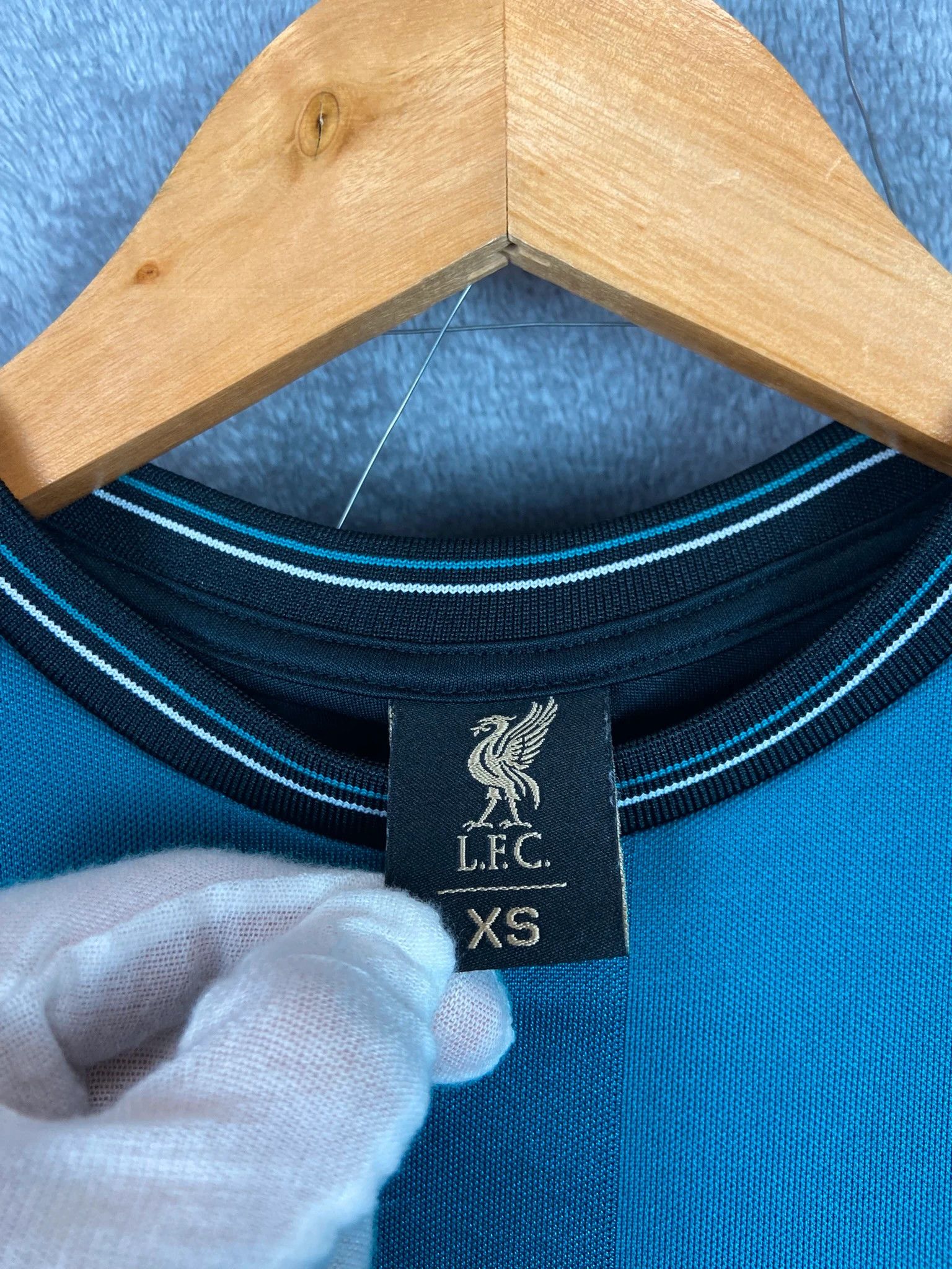 Vintage Liverpool FC Jersey Blue Black XS Size US XS / EU 42 / 0 - 3 Thumbnail