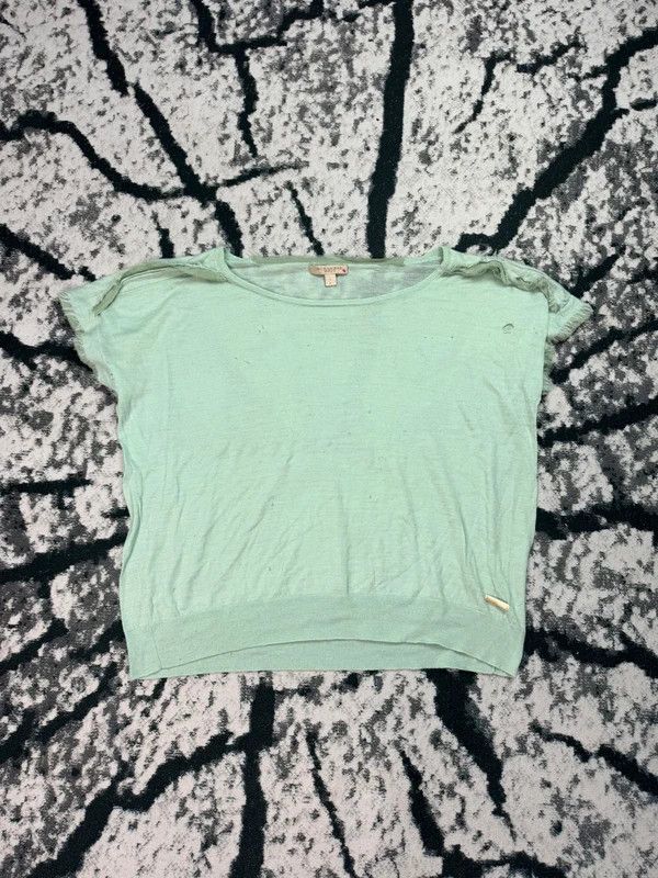 Burberry Burberry wool t-shirt green S logo Size S / US 4 / IT 40 - 1 Thumbnail