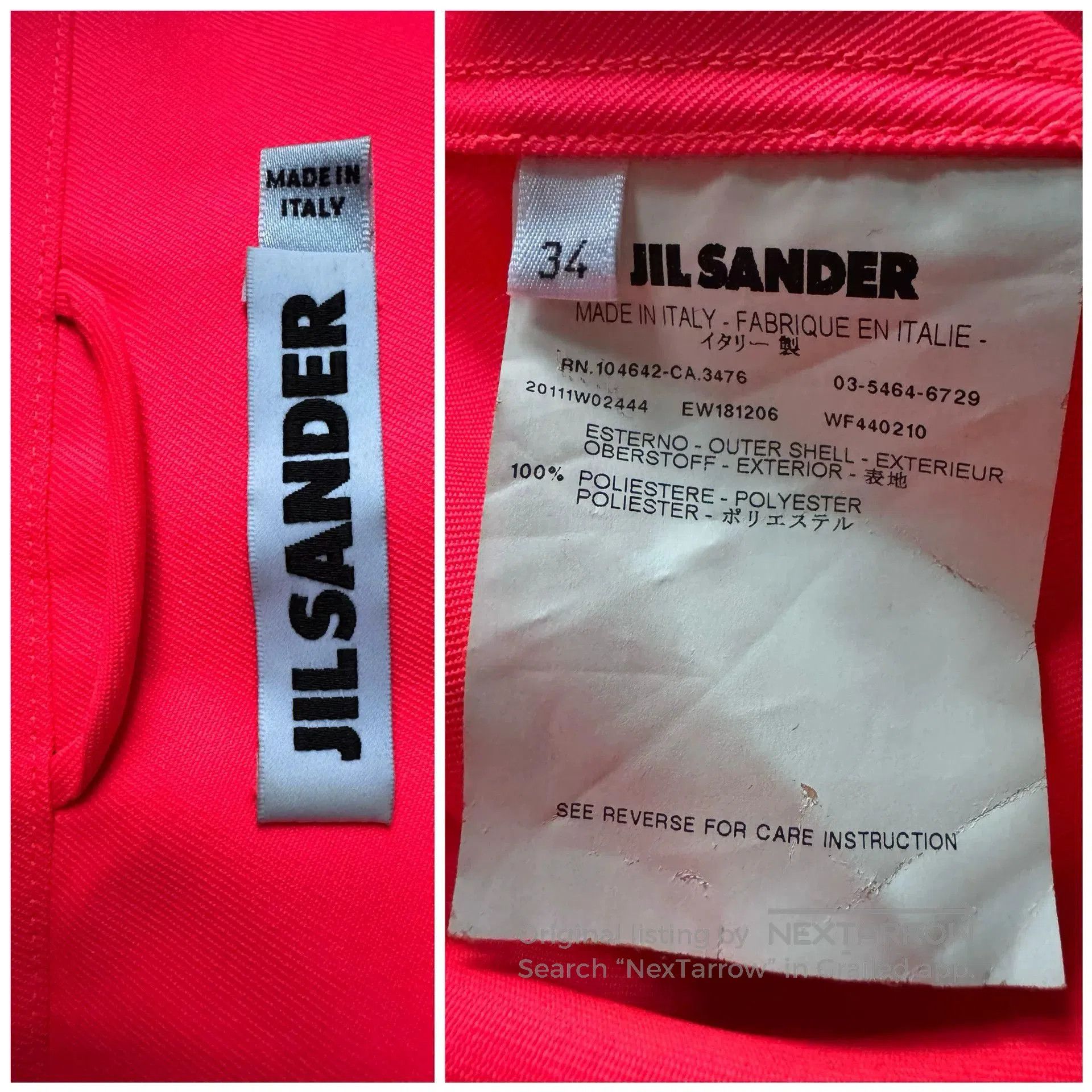 Jil Sander Jil Sander Coral Short Coat 2011 Collection. Size XXS / US 00 / IT 34 - 4 Thumbnail
