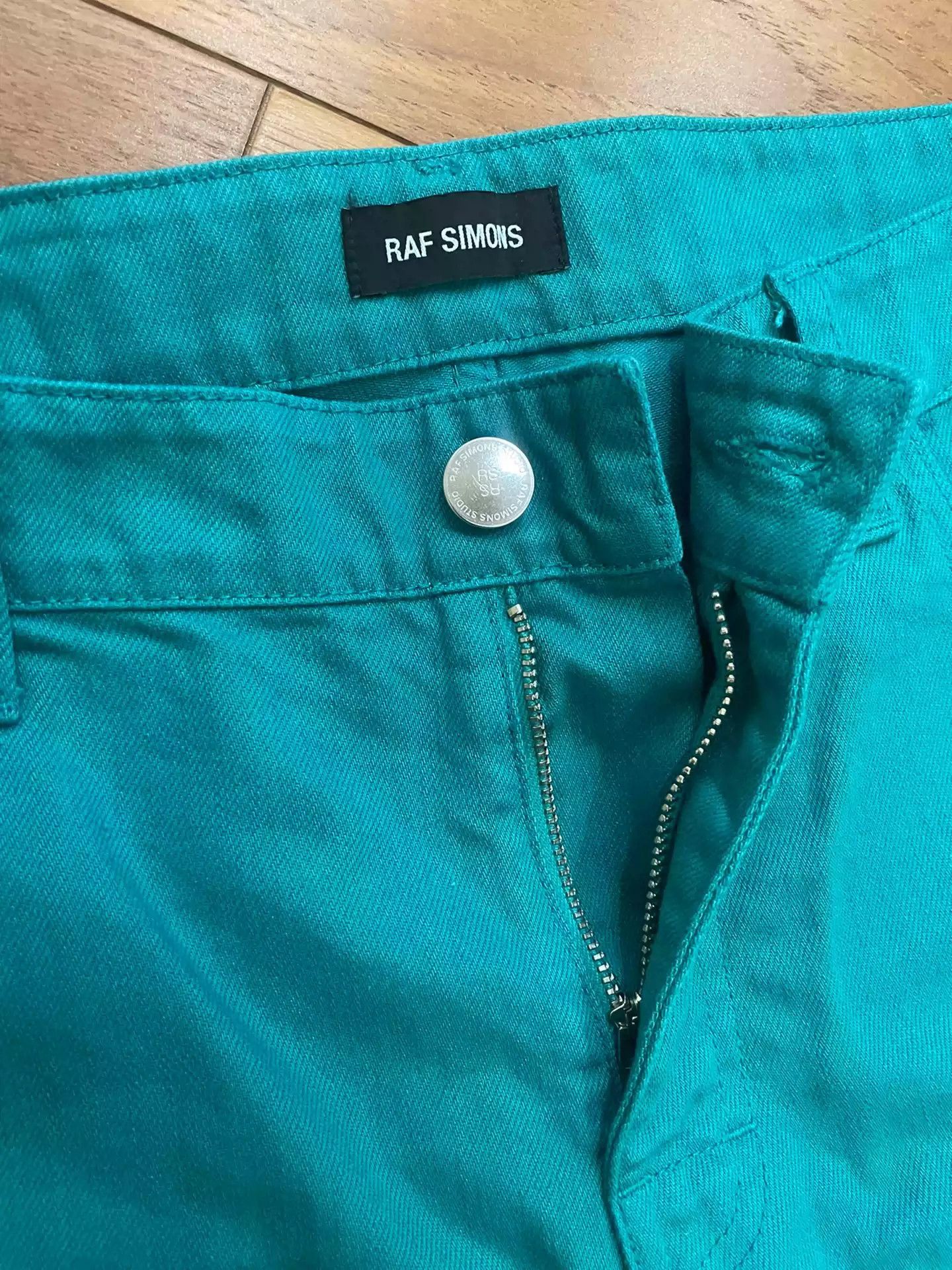 Raf Simons Raf Simons AW21 Lake Green Blue Straight Jeans-2505 Size US 32 / EU 48 - 4 Thumbnail