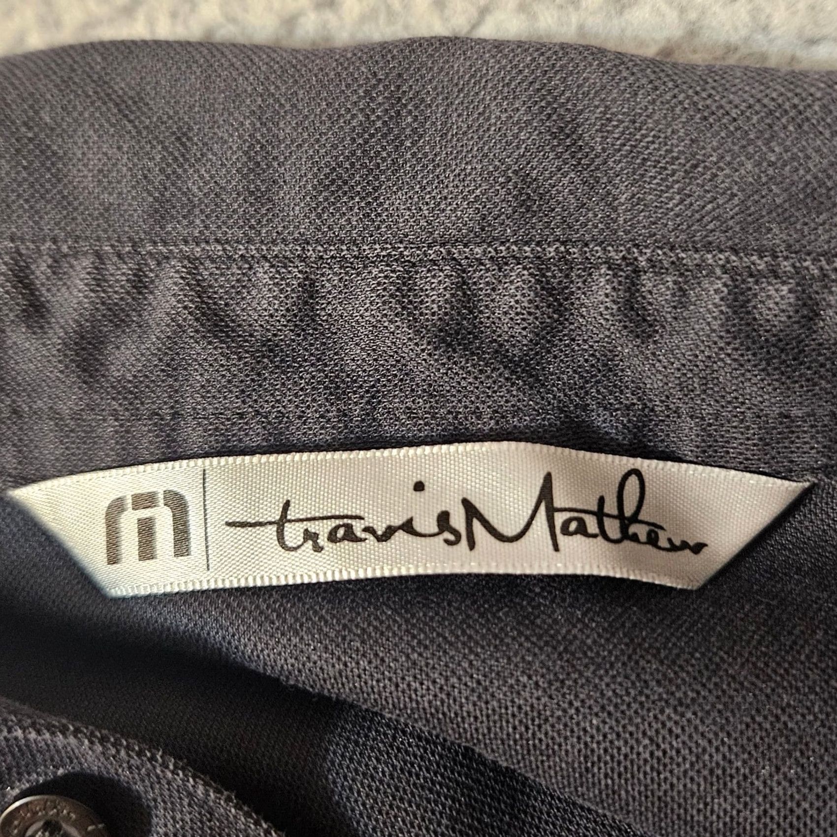 TravisMathew Travis Mathew Polo Shirt Men's Black Gray XL Pima Cotton Blend Size US XL / EU 56 / 4 - 3 Thumbnail
