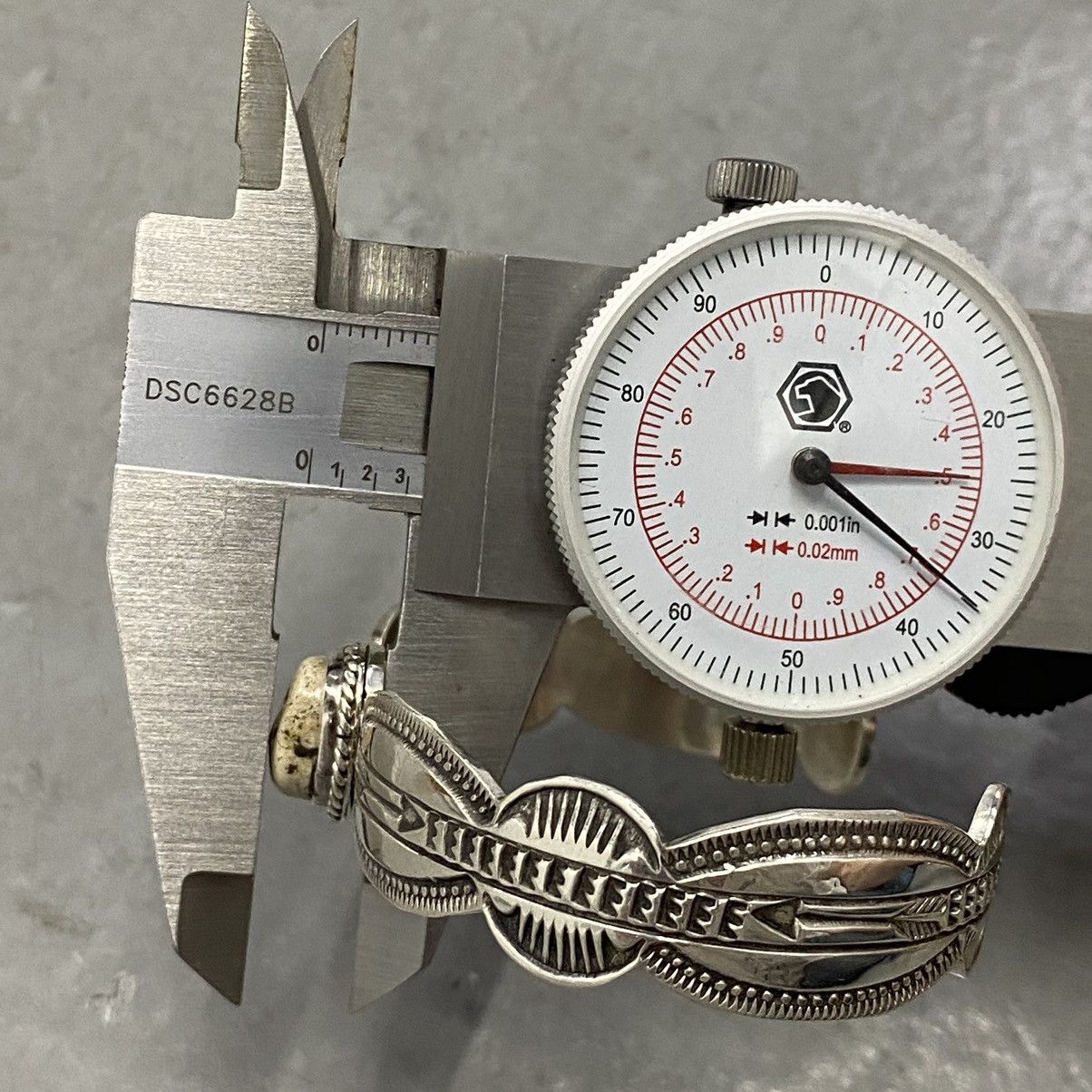 Kapital × Vintage Vtg 70s Navajo Sterling White Buffalo Stamped Cuff RARE Size ONE SIZE - 9 Thumbnail