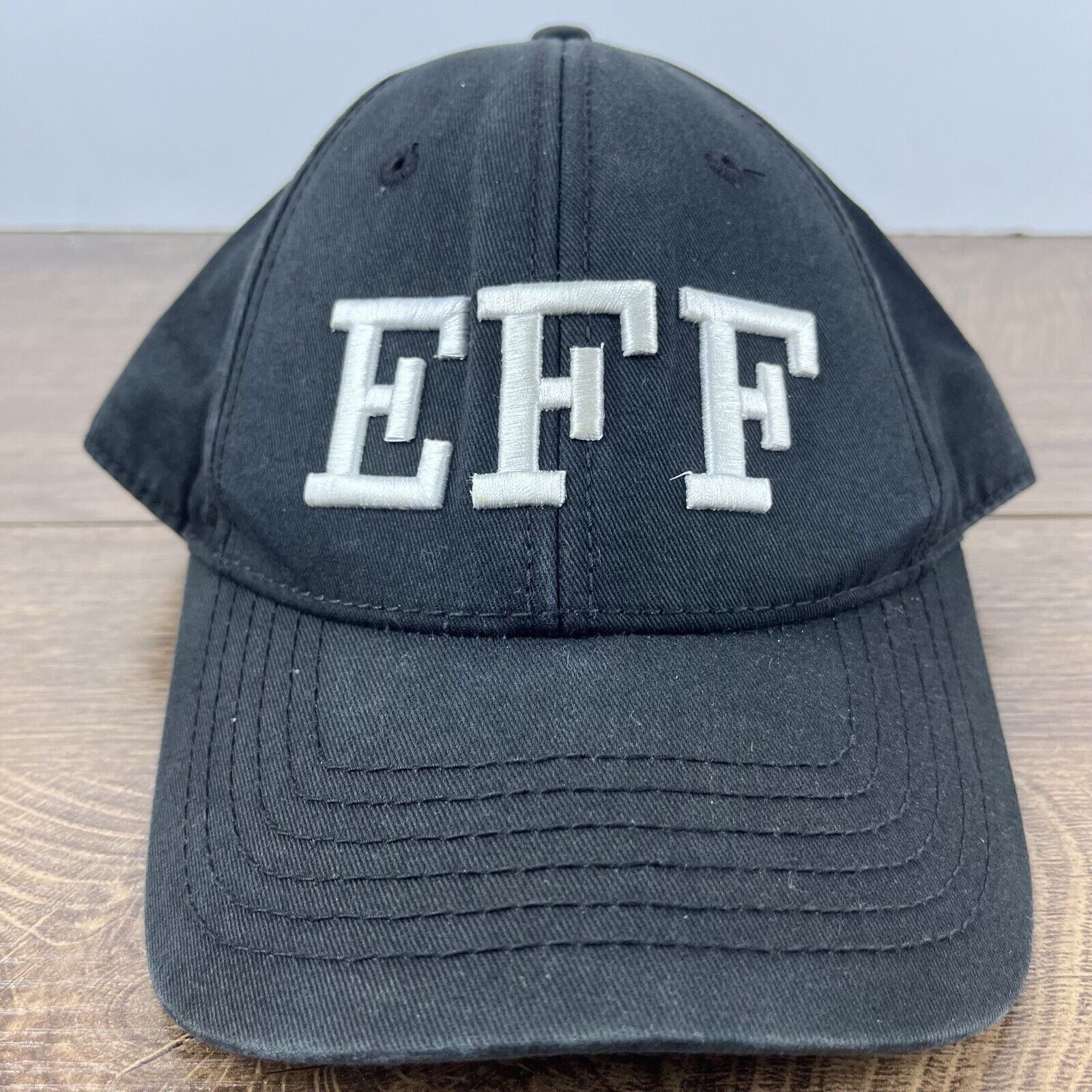 Other EFF Hat EFF Baseball Hat Black Cap Adjustable Hat Black Adul Size ONE SIZE - 4 Thumbnail