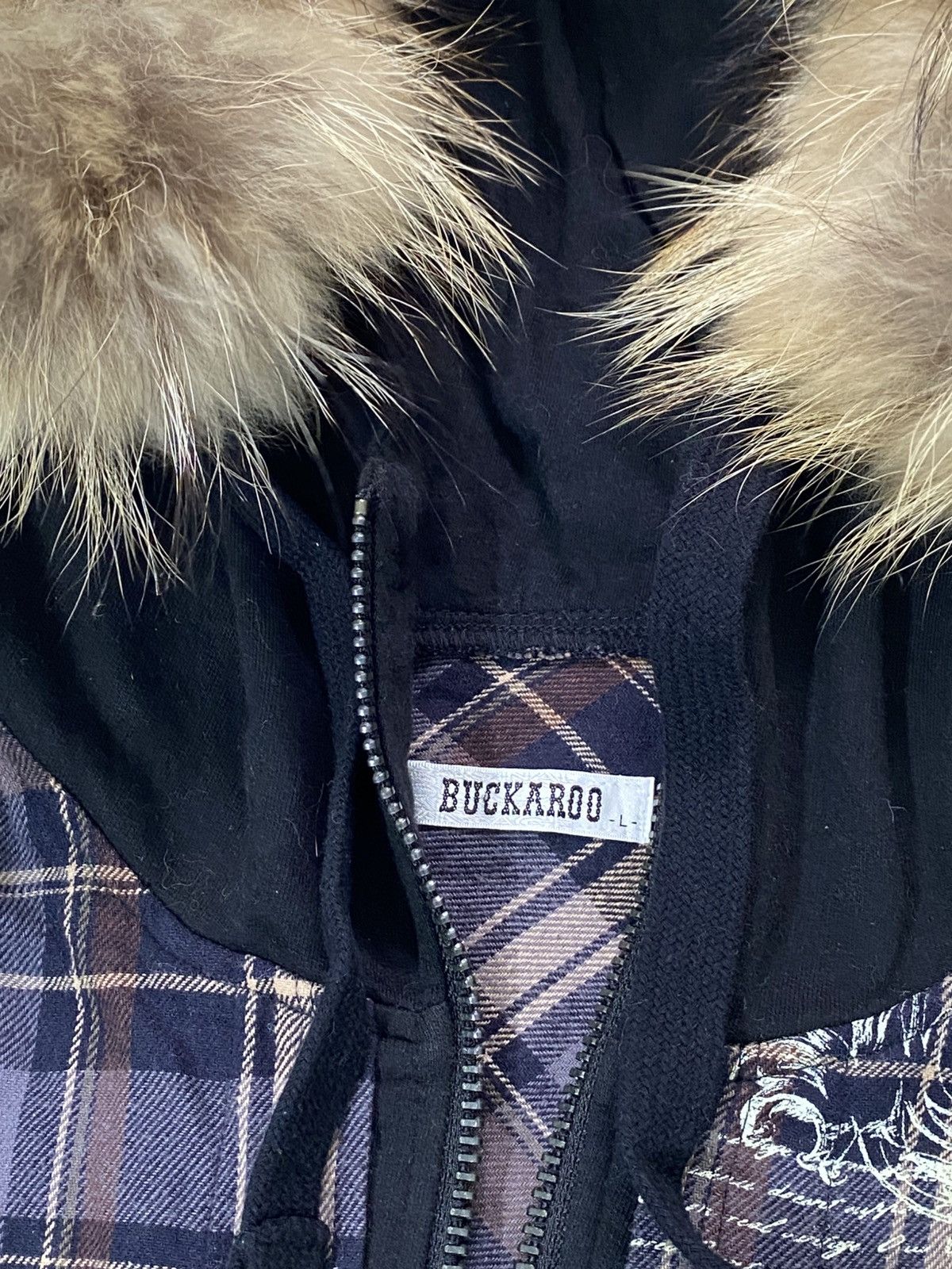 If Six Was Nine RARE❤️‍🔥 VINTAGE BUCKAROO CRAZY FUR ZIP HOODIE IFSIX LGB STYLE Size US L / EU 52-54 / 3 - 6 Thumbnail
