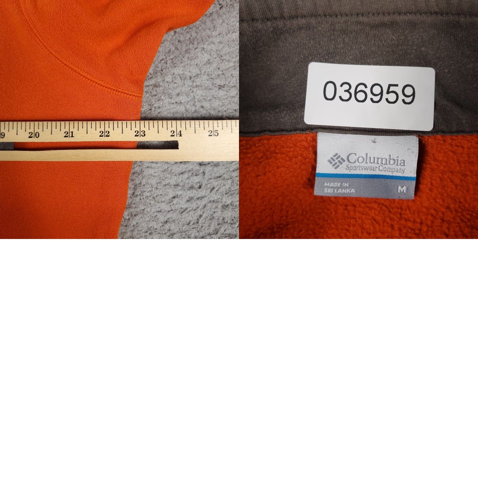 Vintage Columbia Sweater Mens Medium Orange 1/4 Zip Up Pullover Sweatshirt Size US M / EU 48-50 / 2 - 8 Thumbnail