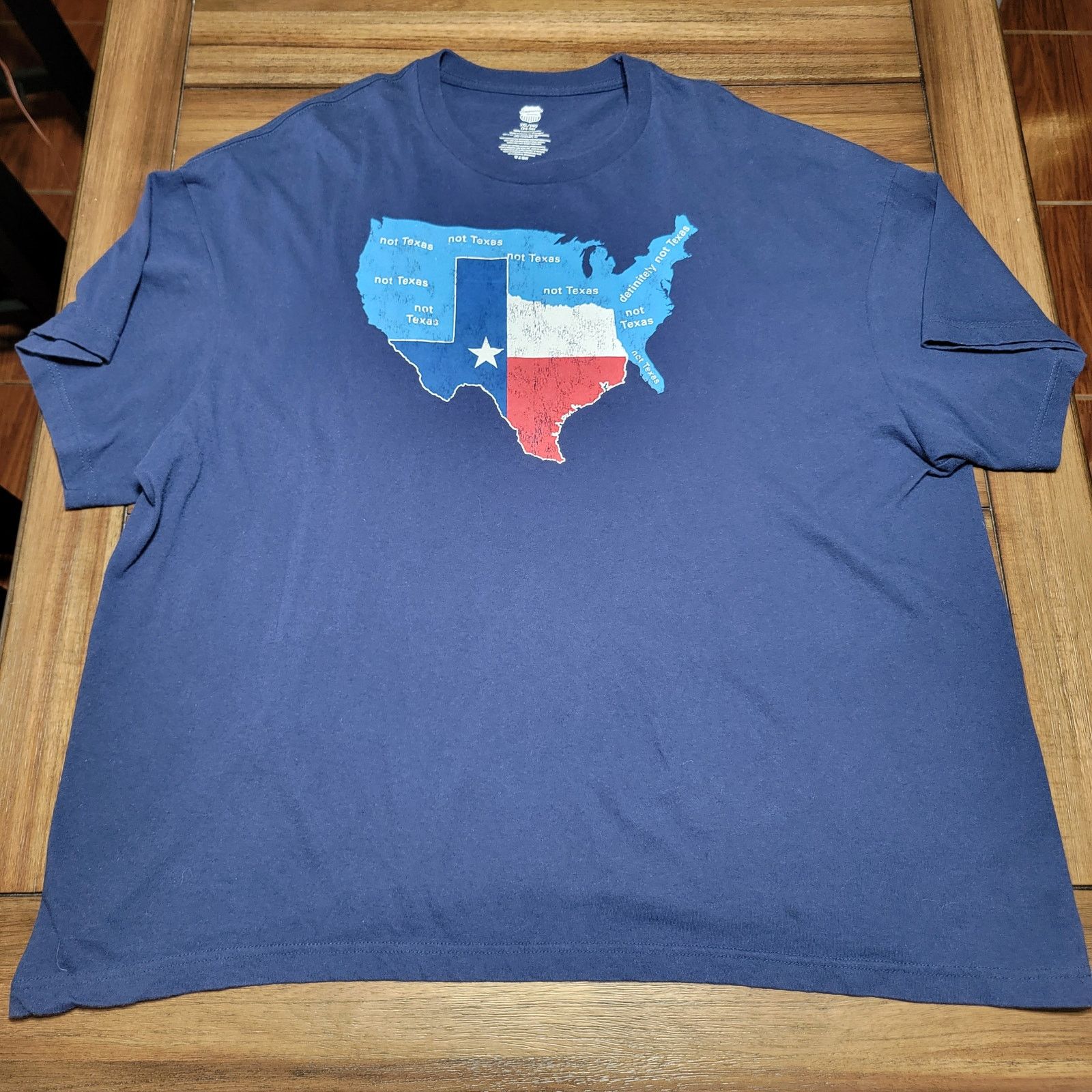 Other American Summer Unisex Tee "Texas/Not Texas" Map -3XL(54-56) Size US XXL / EU 58 / 5 - 1 Thumbnail