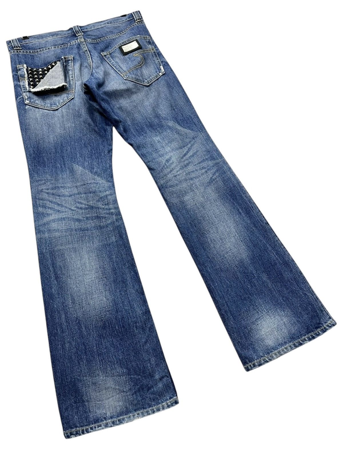 semanticdesign 🔥SEMANTIC DESIGN Paint Splatter Grunge Studded Flare Denim Size US 31 - 8 Thumbnail