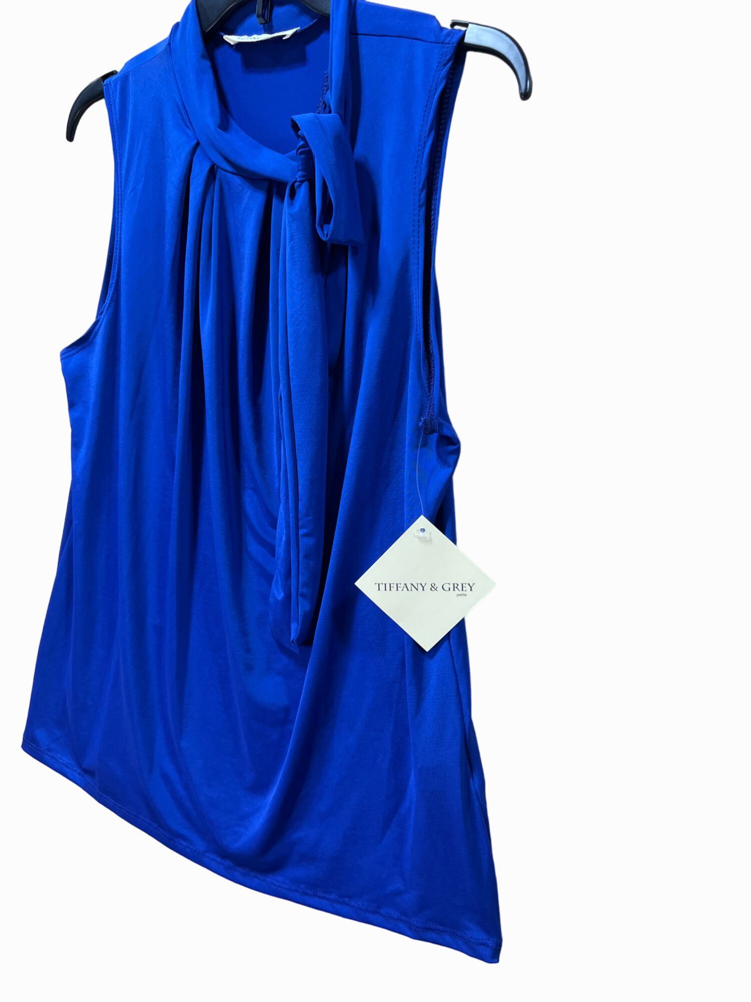 Other TIFFANY & GREY - Women's Sleeveless Loose Blouse - Blue - Pe Size XL / US 12-14 / IT 48-50 - 12 Thumbnail