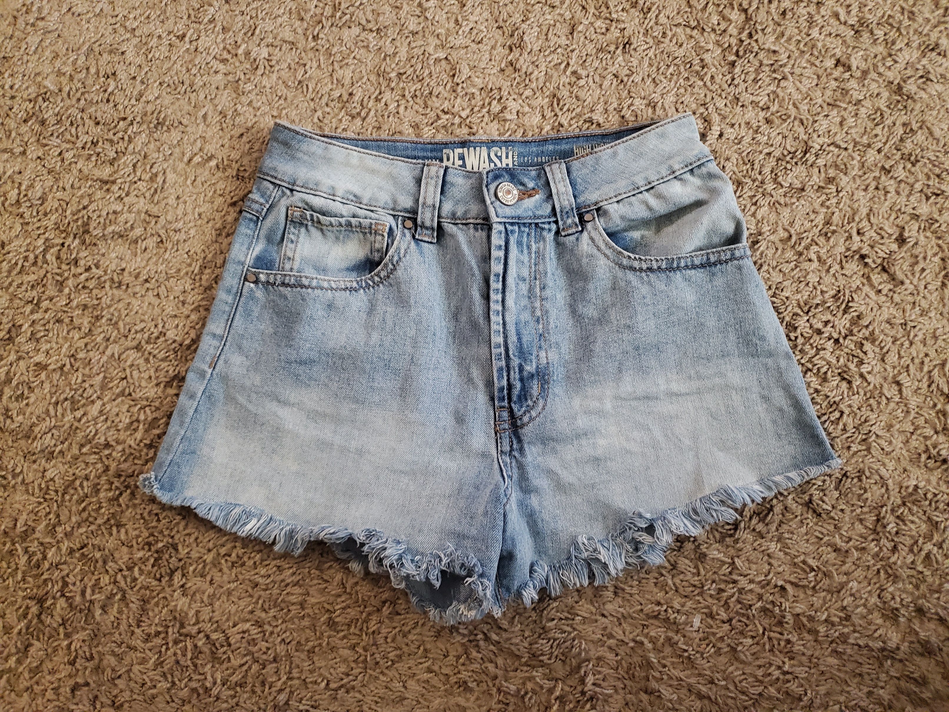 Other REWASH Brand High Rise Vintage Reunion Shorts w/ Frayed Hem Size 25" / US 0 / IT 36 - 1 Thumbnail
