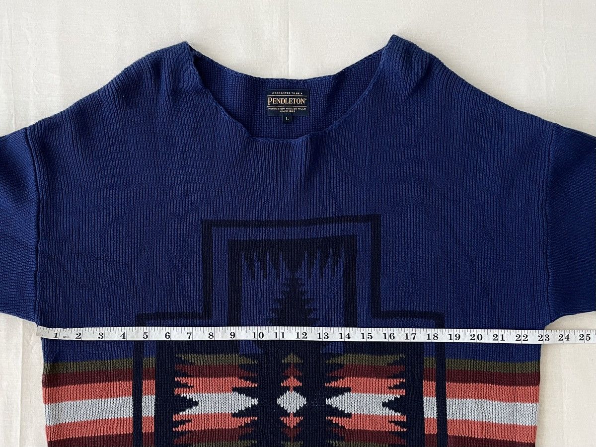 Pendleton Pendleton Harding Cotton Sweater Aztec Motif in Indigo Size US L / EU 52-54 / 3 - 3 Thumbnail