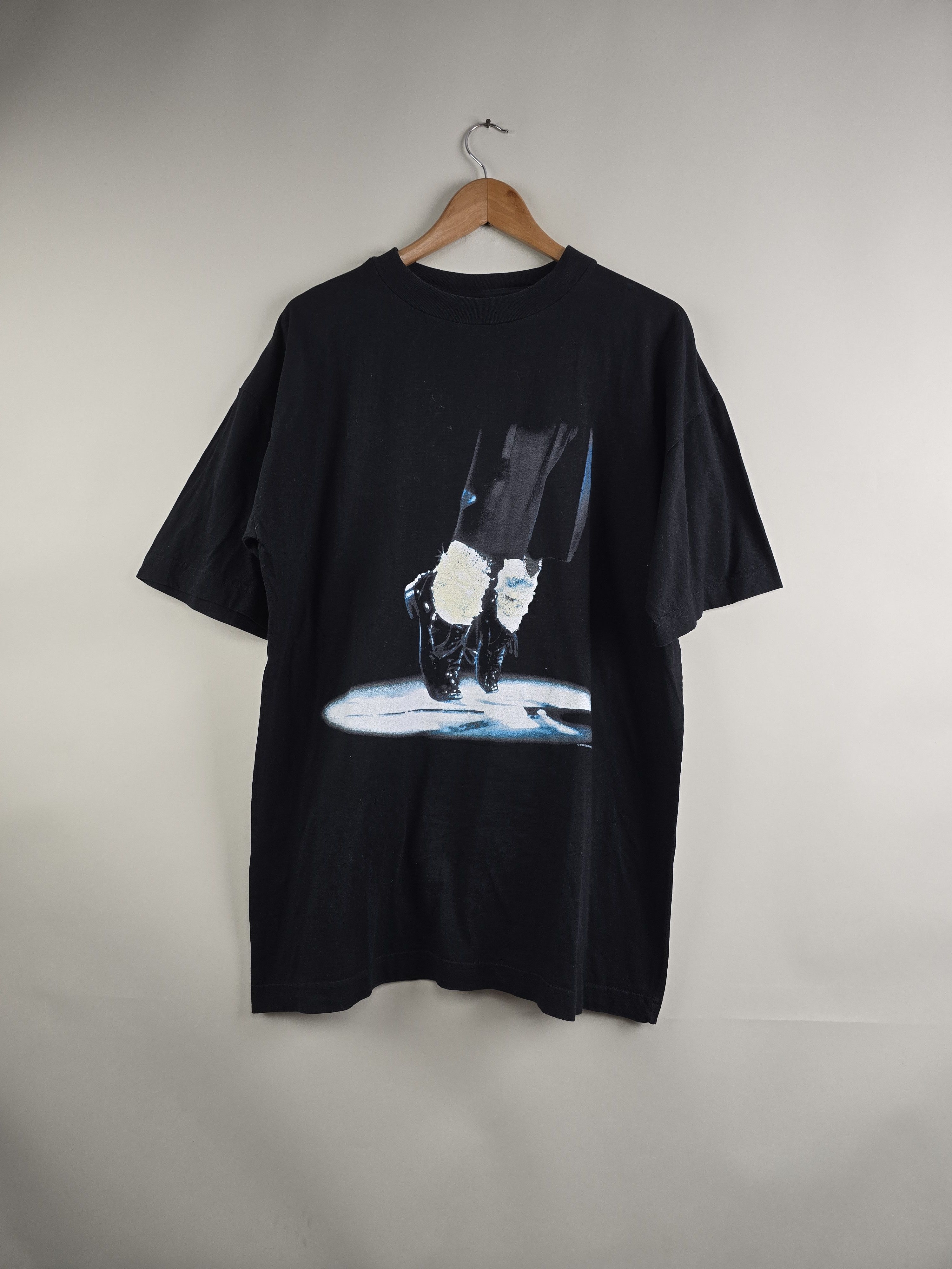 image of Band Tees x Michael Jackson 1994 Michael Jackson World History Tour XL 23.5" 31" in Black, Men's