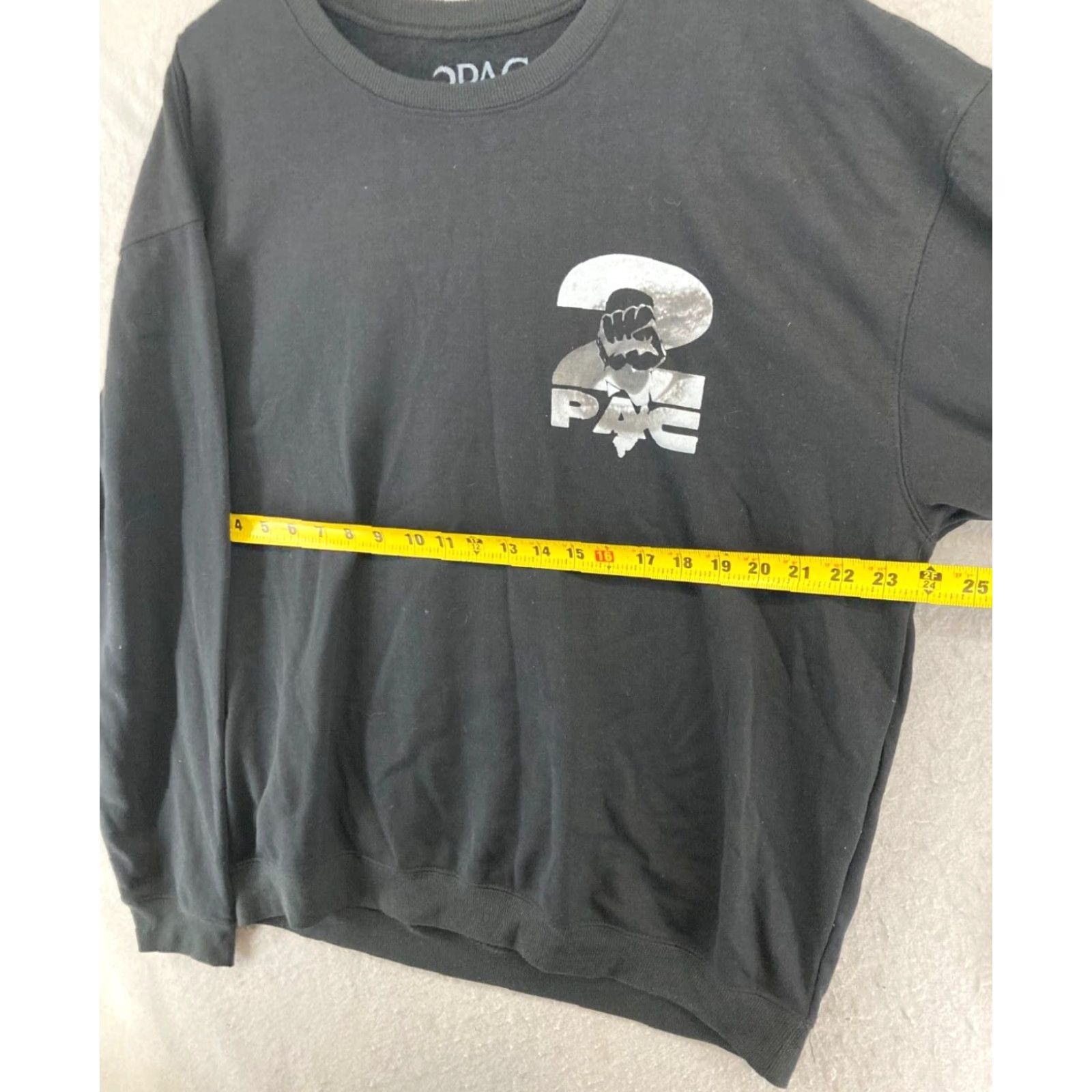 Vintage VINTAGE 2PAC Mens Sweatshirt 2XL Black 90s Cotton Blend Crew Neck Long Sleeve Easy Care Size US XXL / EU 58 / 5 - 2 Thumbnail