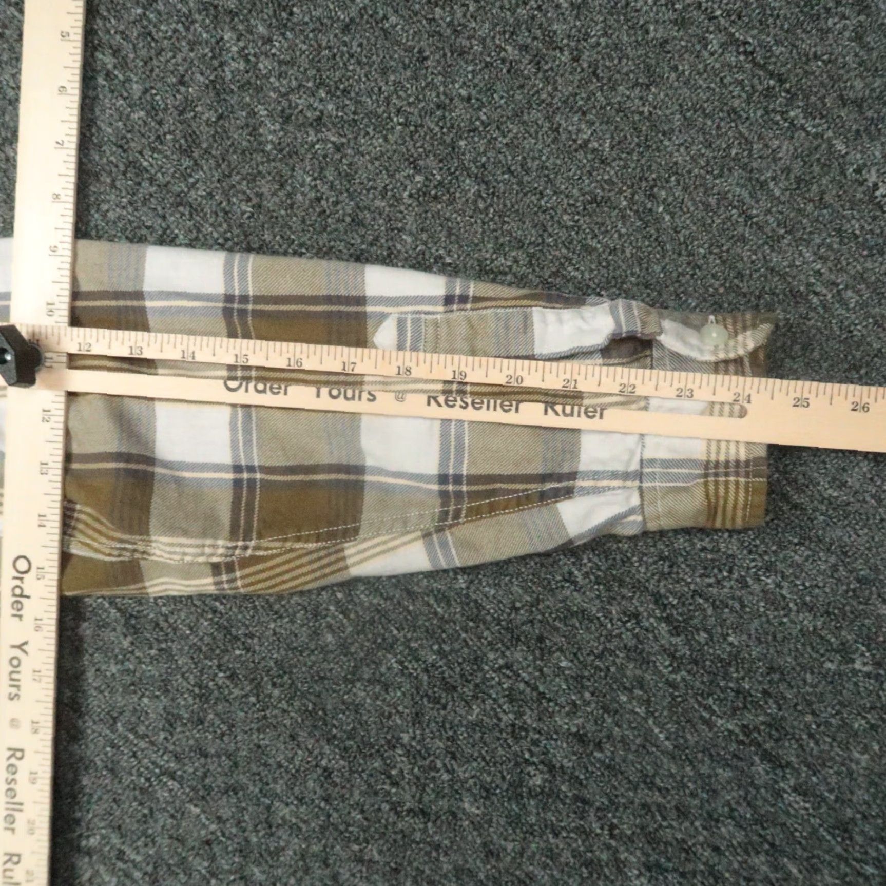 Wallace & Barnes Wallace & Barnes Shirt Mens Medium Brown Plaid Flannel Button-Up Long Sleeve Cotton Size US M / EU 48-50 / 2 - 7 Thumbnail