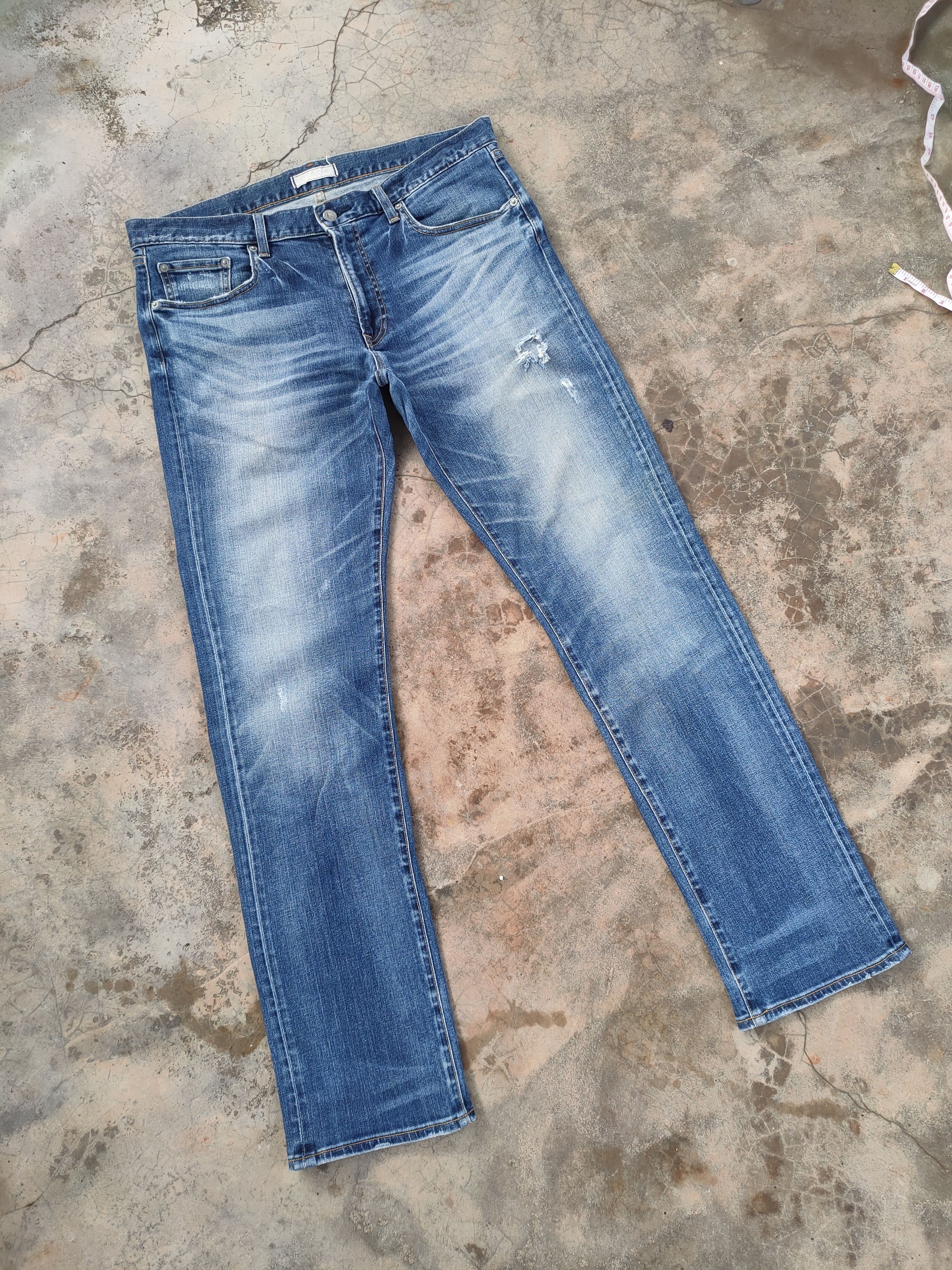 Japanese Brand JAPANESE VINTAGE FADED DISTRESSED JEANS PANTS Size US 35 - 3 Thumbnail