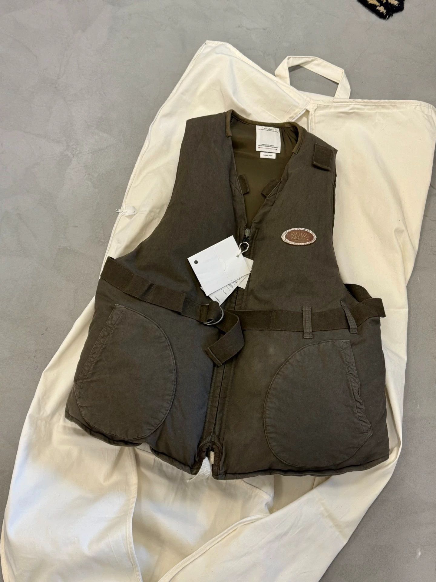 Visvim Green Belted Utility Vest with Pockets - Size M Size US M / EU 48-50 / 2 - 1 Thumbnail