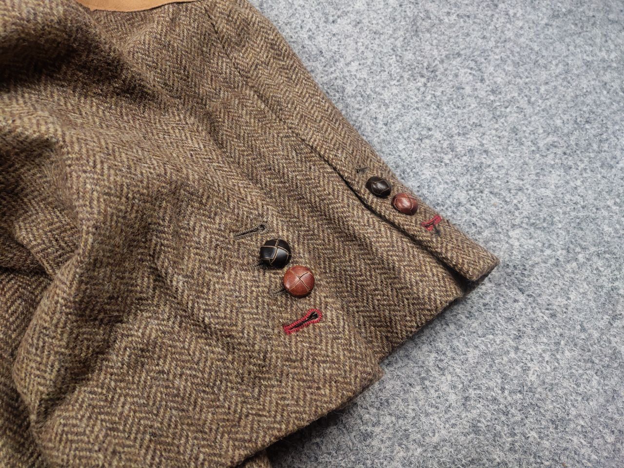 Harris Tweed Holland Esquire Herringbone Tweed Two Button Blazer Jacket Size US L / EU 52-54 / 3 - 12 Thumbnail