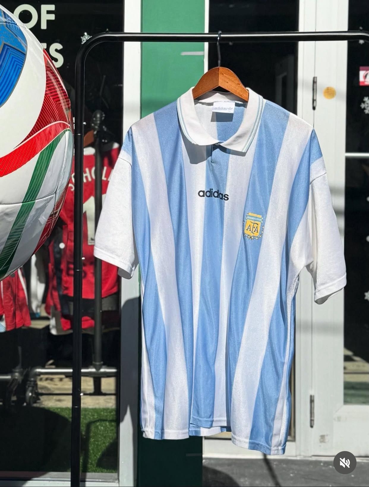 Adidas Vintage Adidas Argentina 1994 World Cup Jersey Size US XL / EU 56 / 4 - 1 Thumbnail
