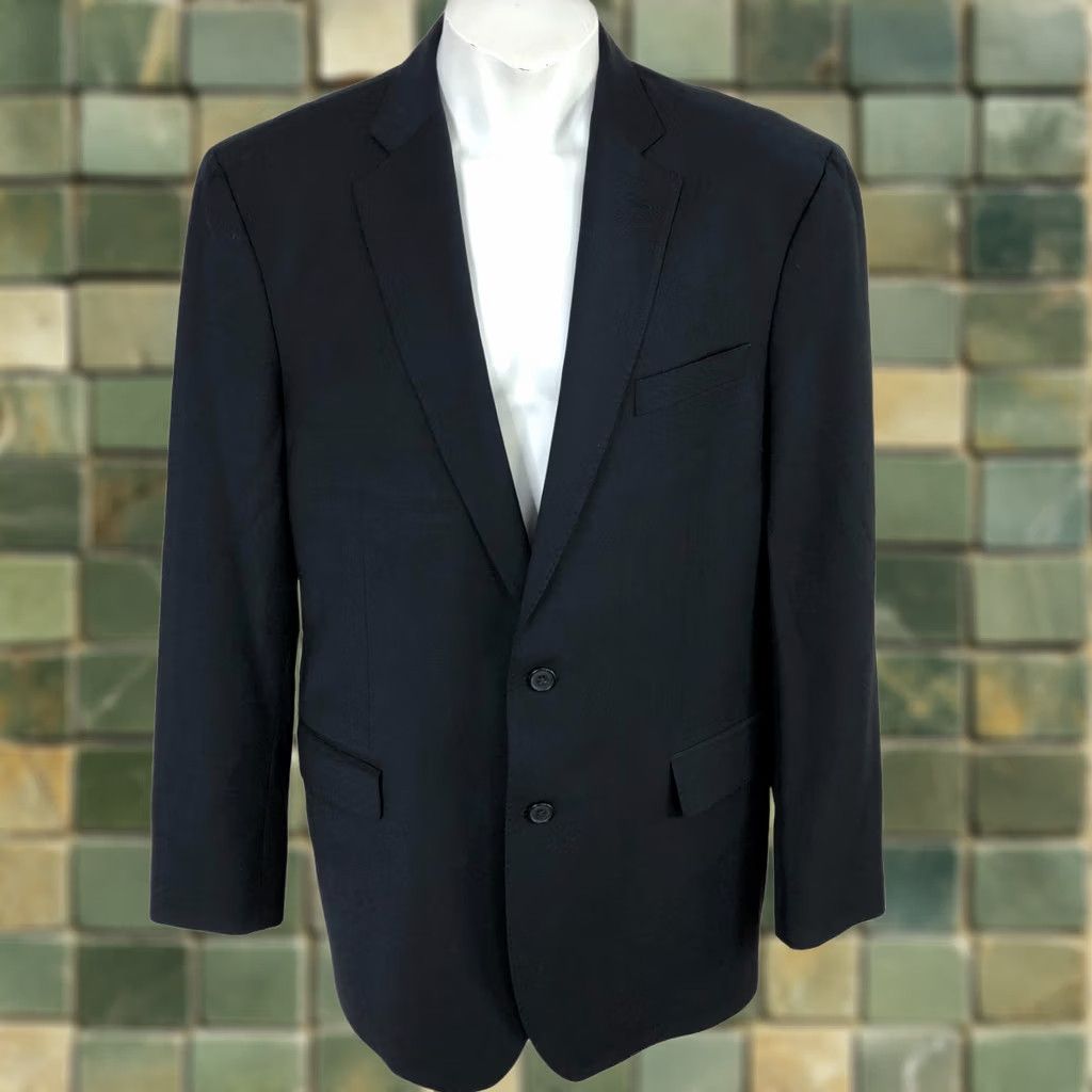 Brooks Brothers Brooks Brothers Explorer Madison Fit Long Button Blazer Jacket 45 Black Men Size 48R - 1 Thumbnail
