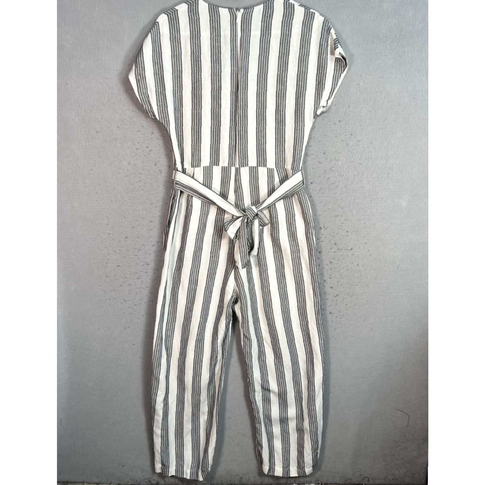 Rails Rails Jumpsuit Angela In Cypress Stripe Linen & Rayon Womens Size Small Size 28" / US 6 / IT 42 - 2 Thumbnail