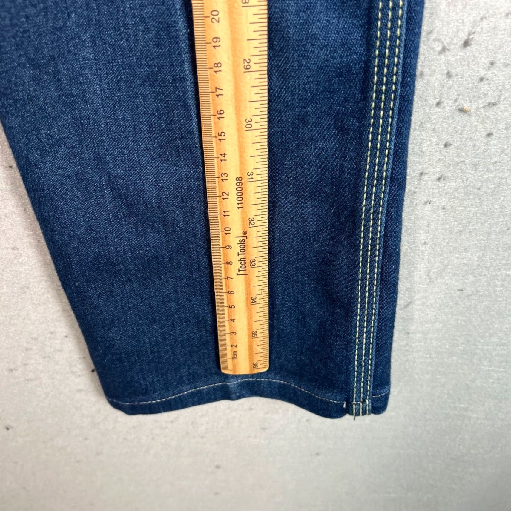 Denime Branton Stretch Jeans Womens Size 10 Dark Wash Denim Cowgirl Straight Leg Size 32" / US 10 / IT 46 - 7 Thumbnail