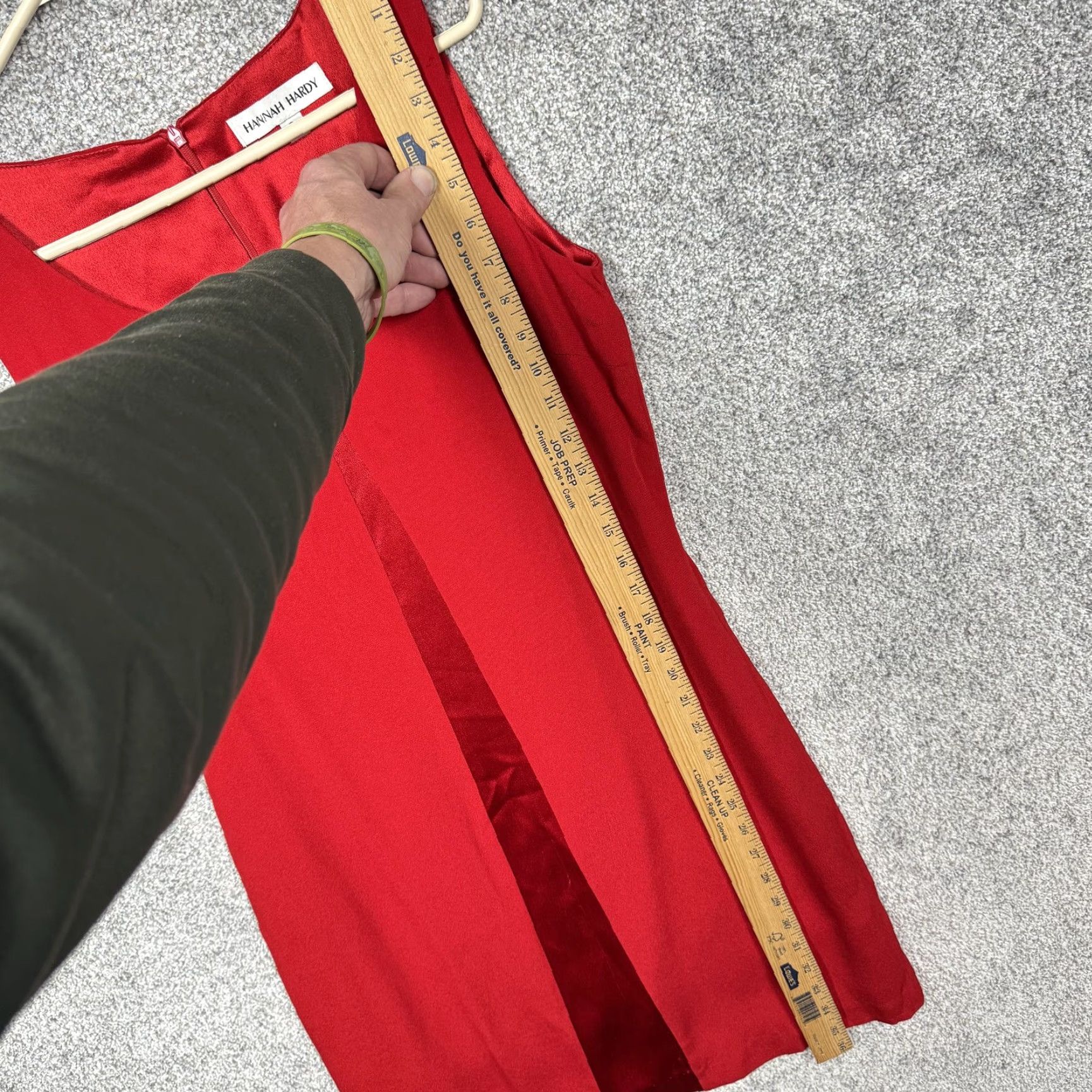 Vintage VINTAGE Hannah Hardy Dress Shirt Women 8 Red Sleeveless Cocktail Party/Wedding/Valentines Satin Center Front Panel Size M / US 6-8 / IT 42-44 - 3 Thumbnail