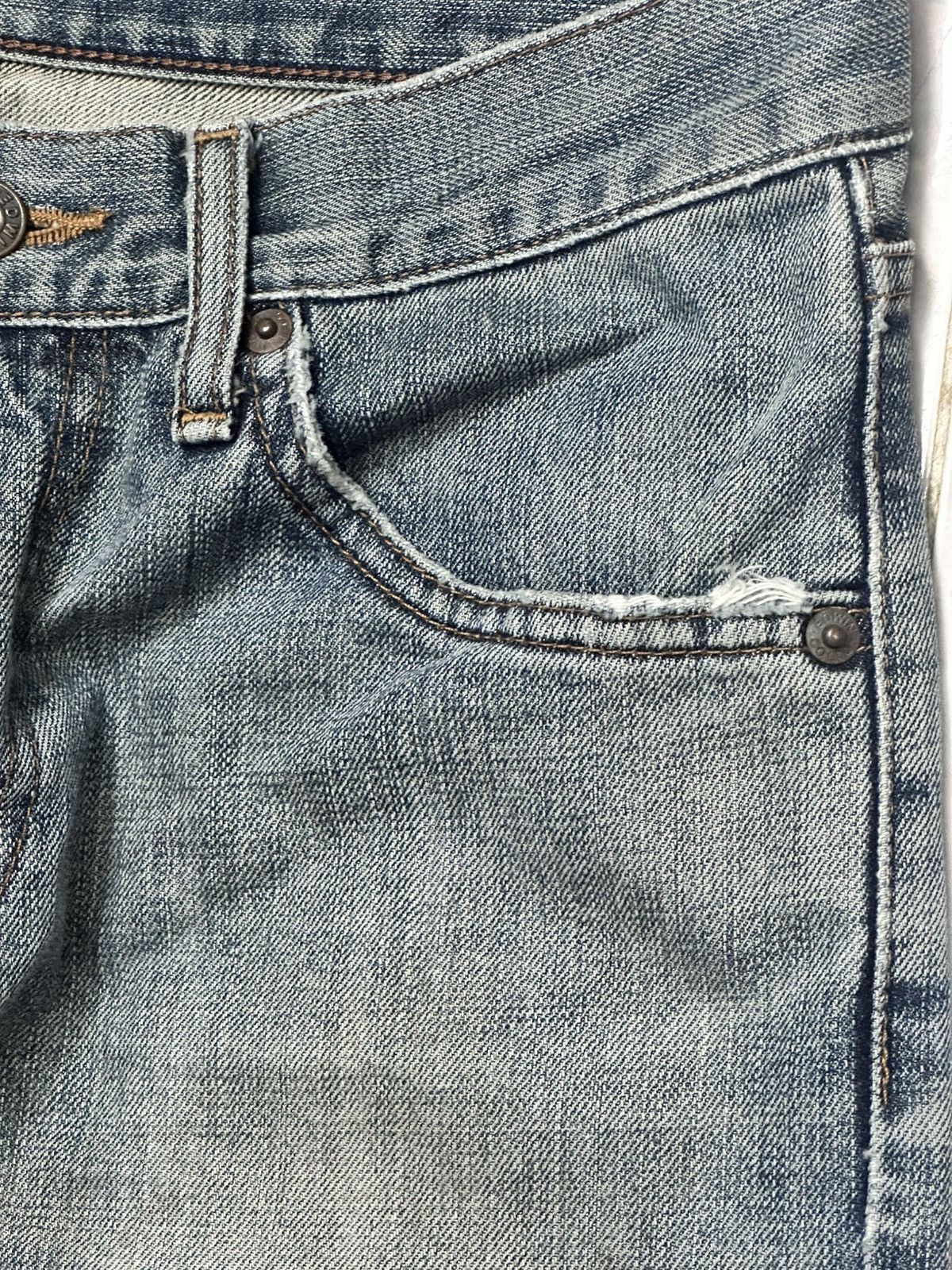 Edwin Edwin 503 Straight Cut Vintage Distressed look with Bluewash Size US 30 / EU 46 - 6 Thumbnail