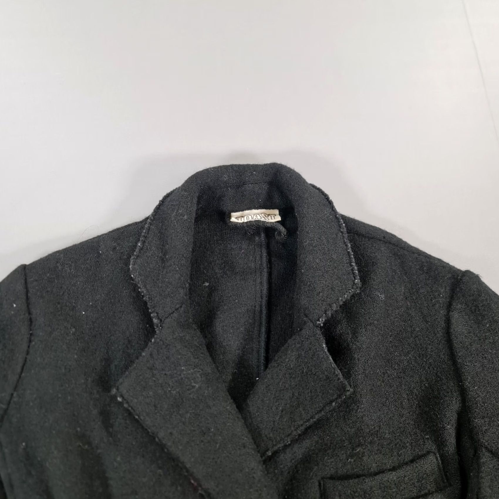 Vintage Toast Jacket Womens 10 Blazer Black Double Breasted Wool Size L / US 10 / IT 46 - 2 Thumbnail