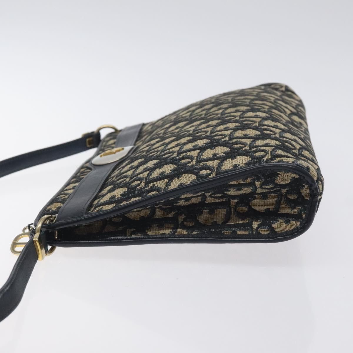 Dior DIOR Trotter Canvas Shoulder Bag Navy Gold Size ONE SIZE - 5 Thumbnail
