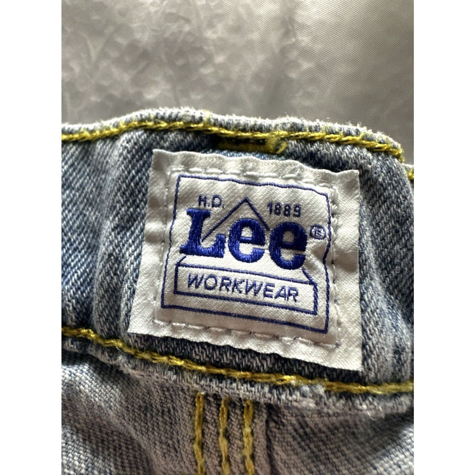 Lee VTG Lee Work Dungarees Mens Carpenter Shorts Size 38 Blue Denim Size US 38 / EU 54 - 6 Thumbnail