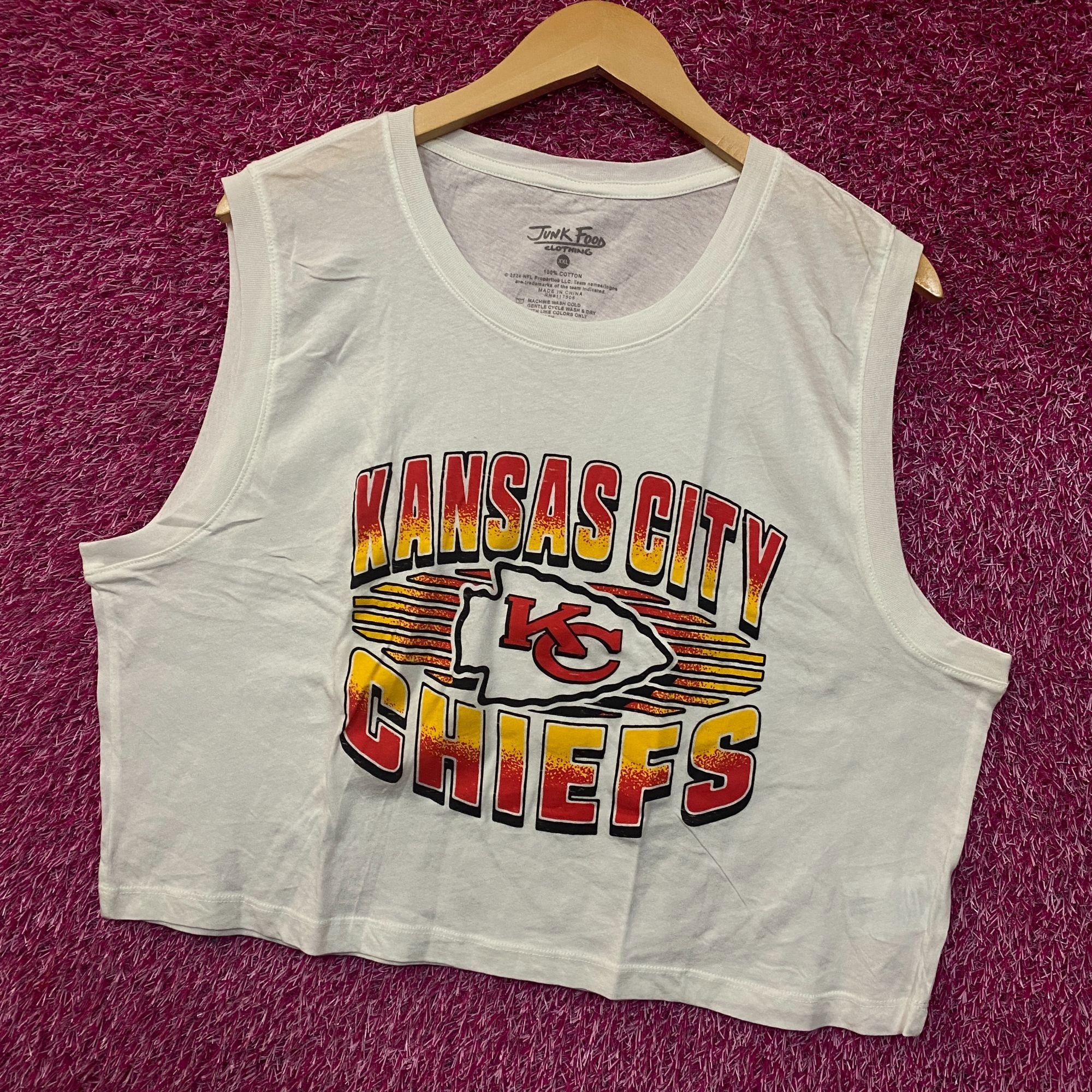Junk Food Junk Food NFL Kansas City Chiefs Sleeveless Cropped T-Shirt Size XXL / US 16-18 / IT 52-54 - 3 Thumbnail