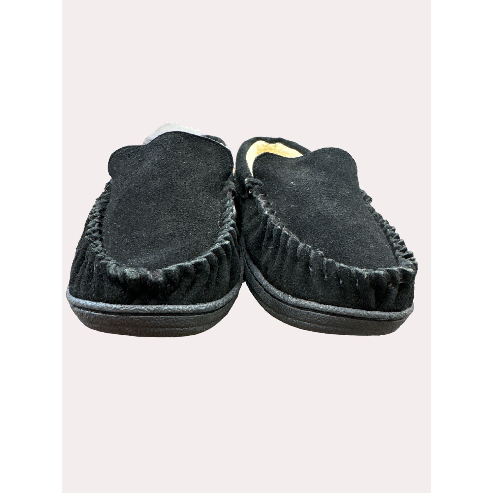 Alpinestars Alpine Swiss men’s Black suede moccasin slip fur lined shoes Size US 9 / EU 42 - 6 Thumbnail
