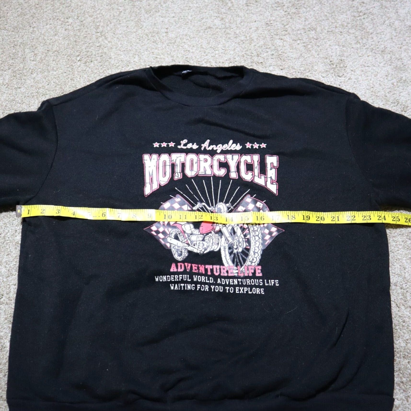 Shein SHEIN Hoodie Sweatshirt Los Angeles Motorcycle Club Unisex Adults XL Black Graphic Print 90s Theme Mens Womens Size US XL / EU 56 / 4 - 4 Thumbnail