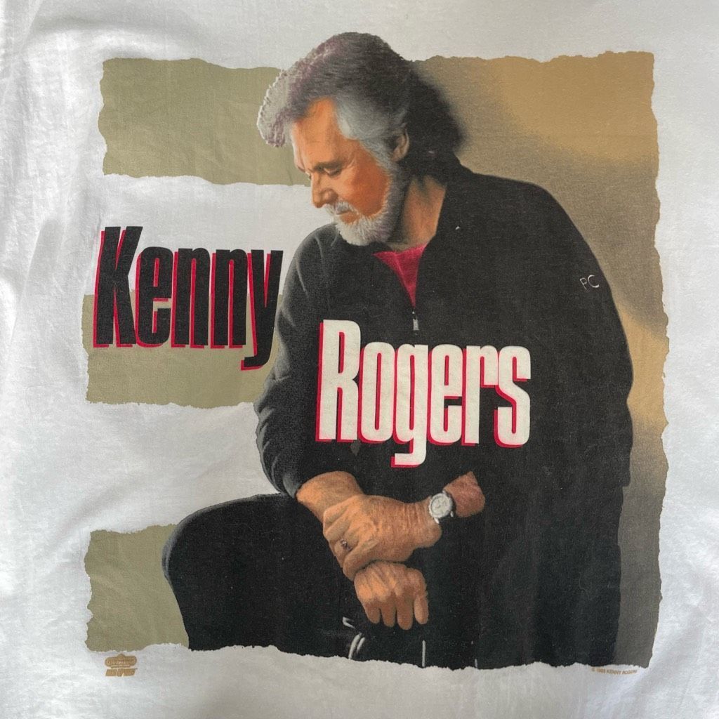 Hanes Vintage 1993 Kenny Rogers Single Stitch Cotton Tshirt XL Size US XL / EU 56 / 4 - 2 Thumbnail