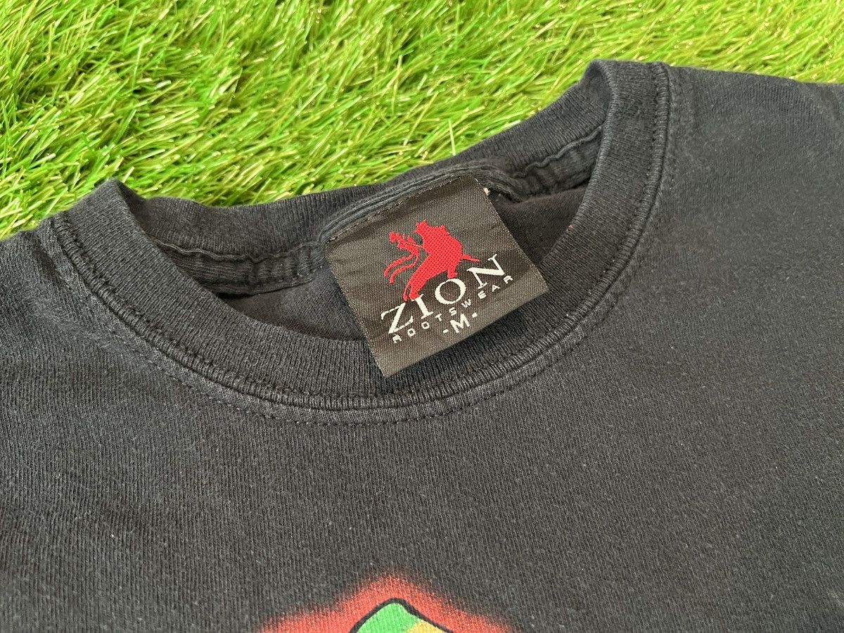 Vintage × Zion Rootswear Vintage Y2K Bob Marley AOP RAP Tee T Shirt Faded Black Zion Size US M / EU 48-50 / 2 - 3 Thumbnail