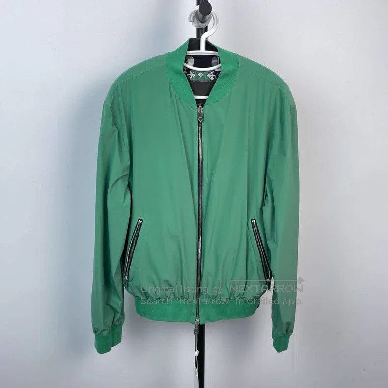 Hermes Hermes Black Green Double-sided Printed Silk Patchwork Jac Size US M / EU 48-50 / 2 - 1 Thumbnail