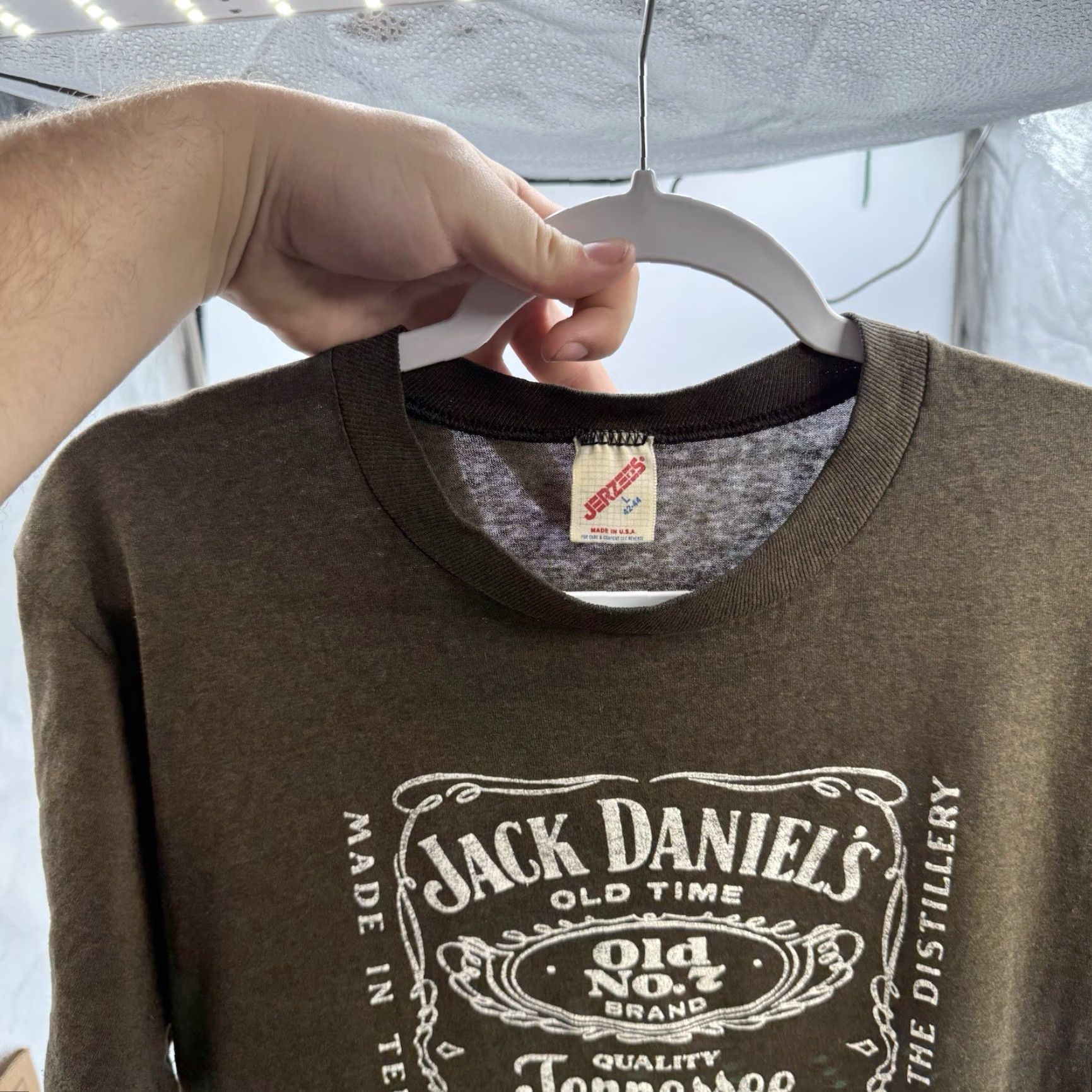 Vintage VINTAGE Jack Daniels 80s Shirt Mens L Brown Cotton Crew Neck Short Sleeve Graphic 80s Tennessee Whiskey Size US L / EU 52-54 / 3 - 2 Thumbnail