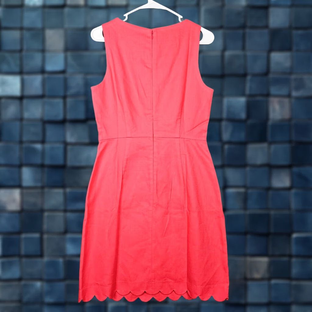J.Crew VINTAGE J.CREW Shirt Womens Size 6 Pink Sheath Cotton Lined Square Neck Sleeveless Dress Size M / US 6-8 / IT 42-44 - 1 Thumbnail