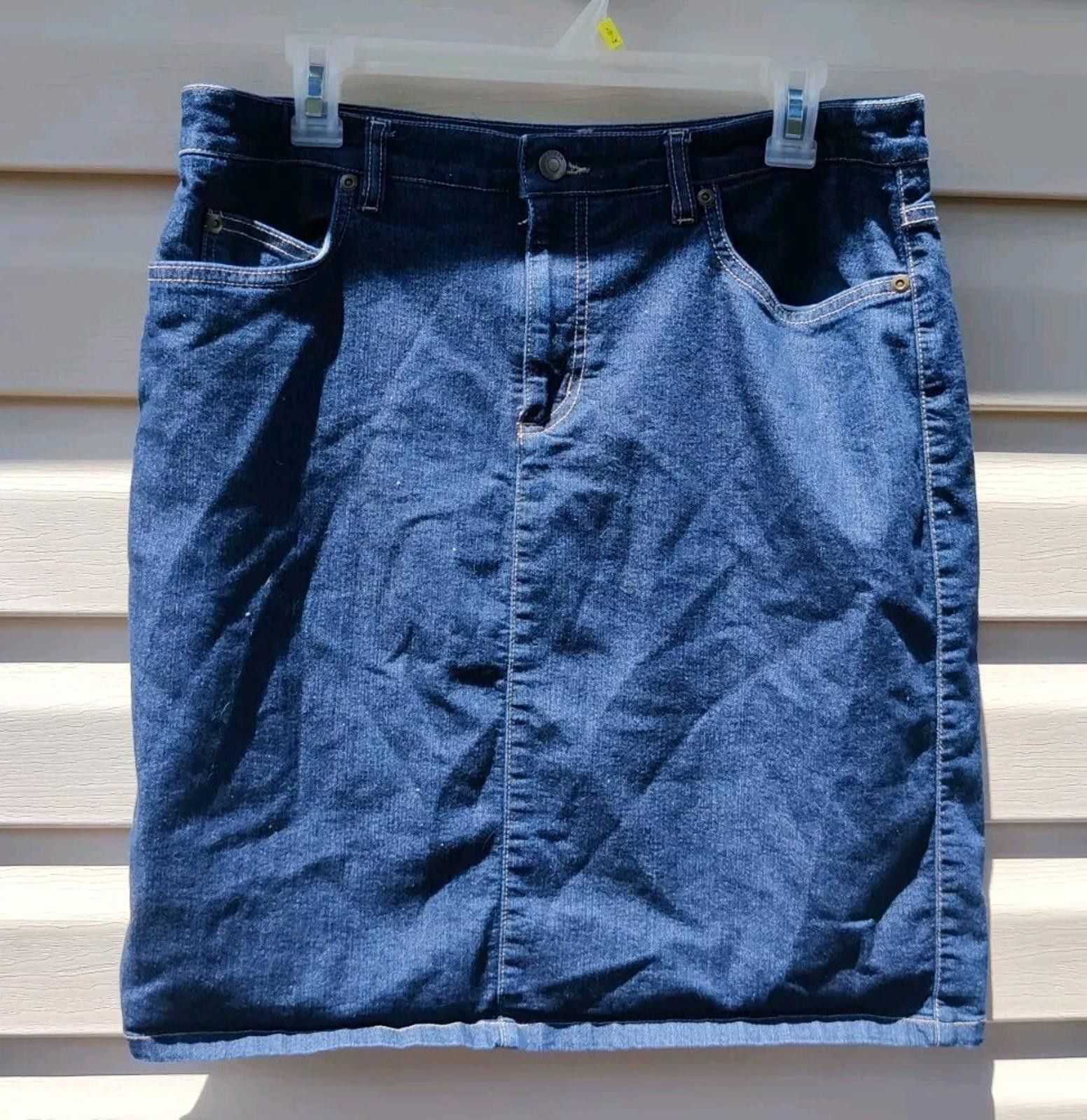 Other Apostrophe Petite Blue Jean Skirt Denim Womens Sz 10 P Knee Size 32" / US 10 / IT 46 - 2 Thumbnail