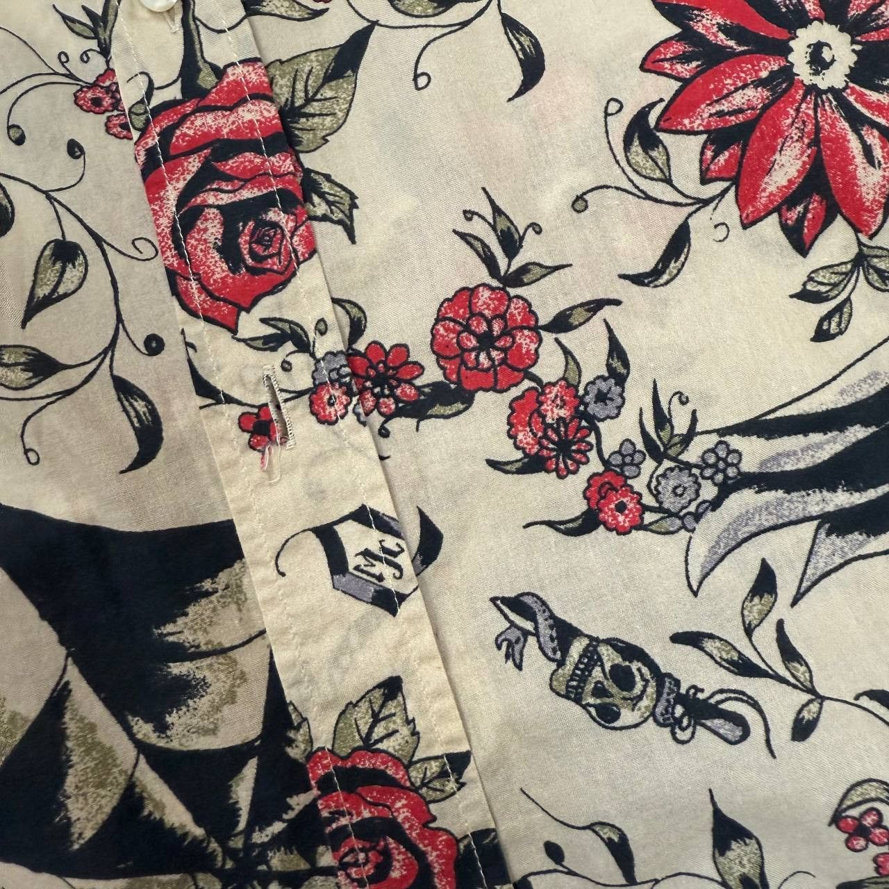 Alexander McQueen Alexander McQueen 50 M Raven Web Floral Tattoo Shirt Size US L / EU 52-54 / 3 - 6 Thumbnail
