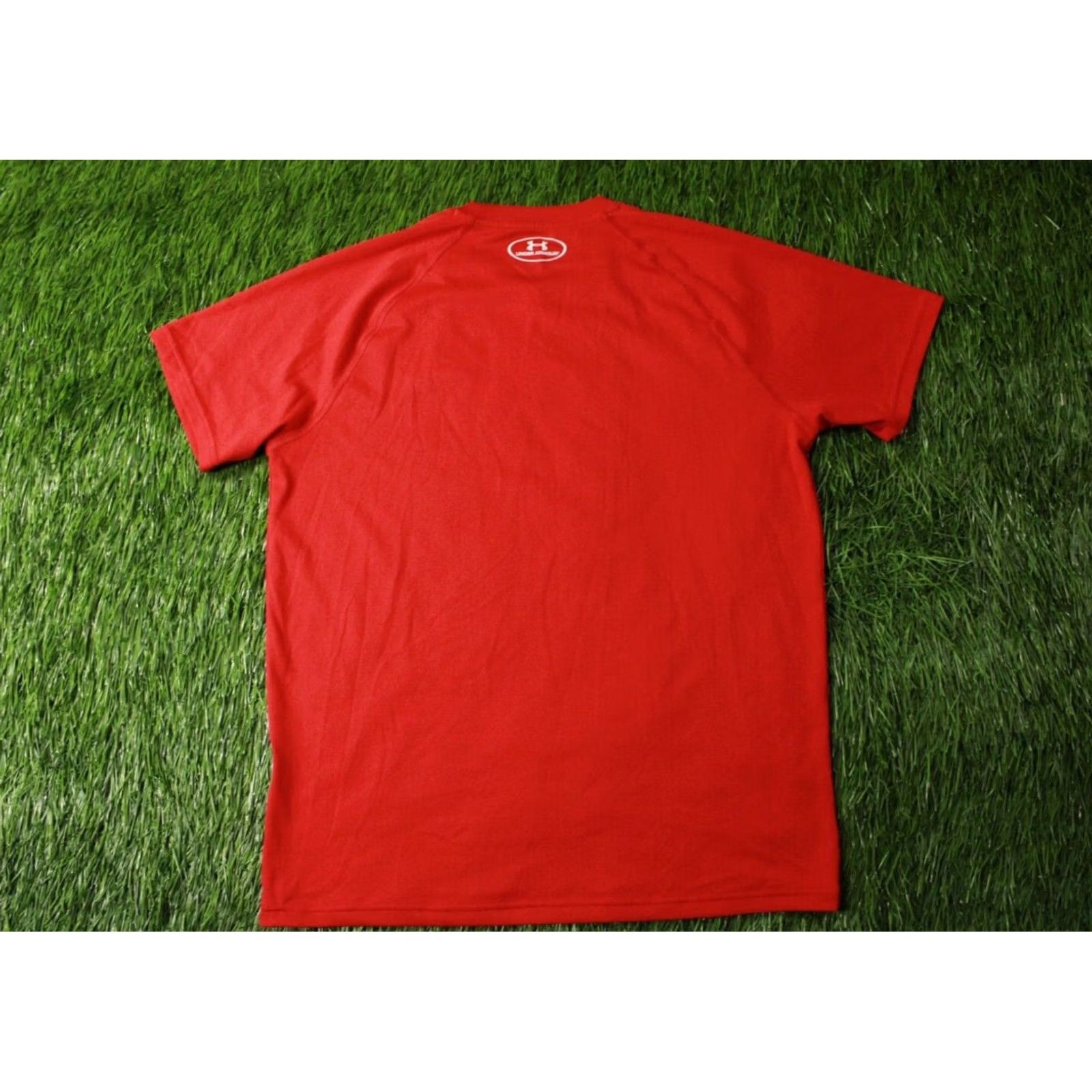 Under Armour UNDER ARMOUR HEATGEAR MEN T-Shirt JERSEY ORIGINAL SIZE S Red Short Sleeve Crew Neck 66 cm 52 cm Logo Print CrossFit Base Layers Fitness Summer Size US S / EU 44-46 / 1 - 7 Thumbnail